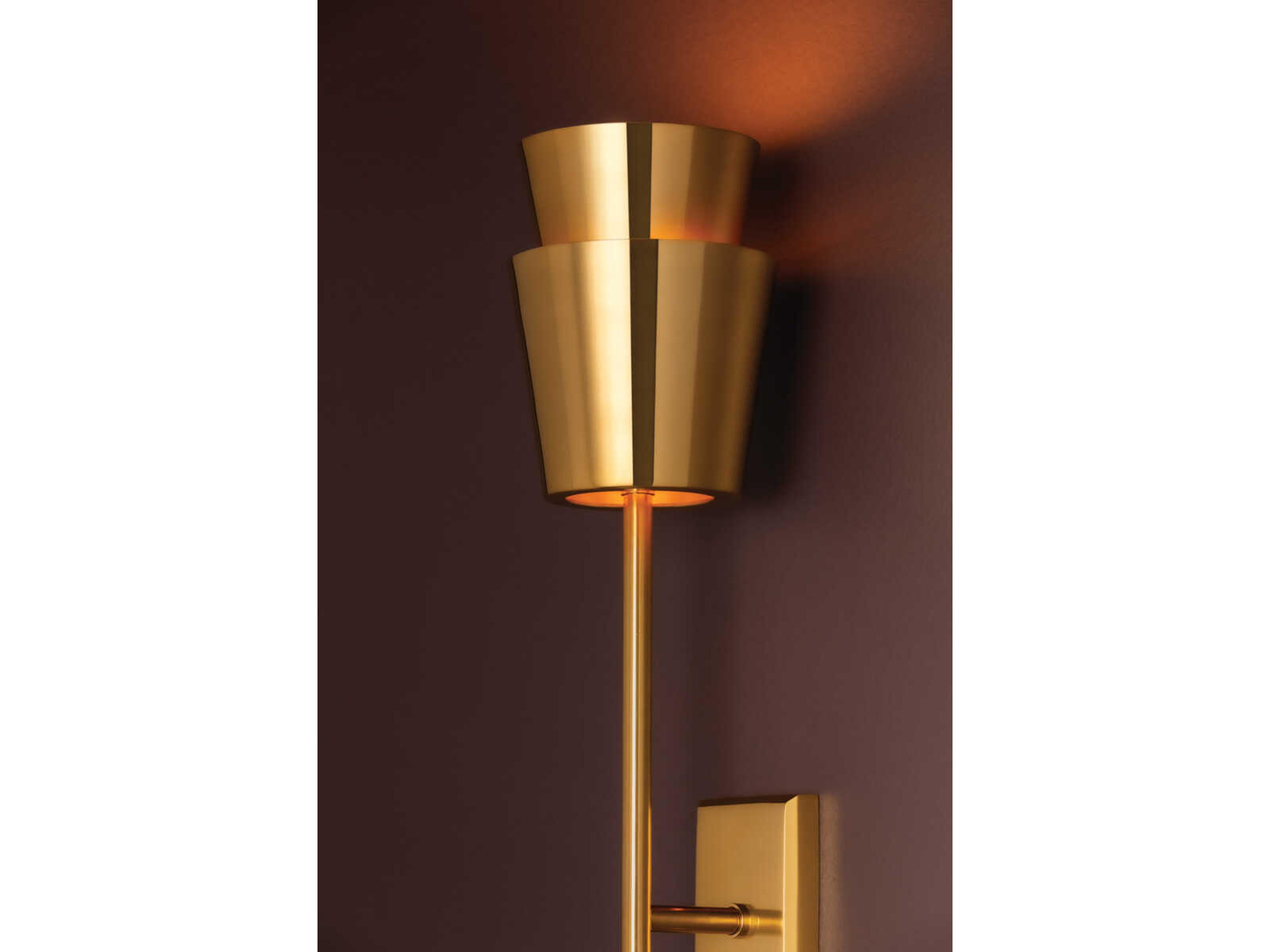 Corbett Lighting 1-Light Vintage Brass Wall Sconce