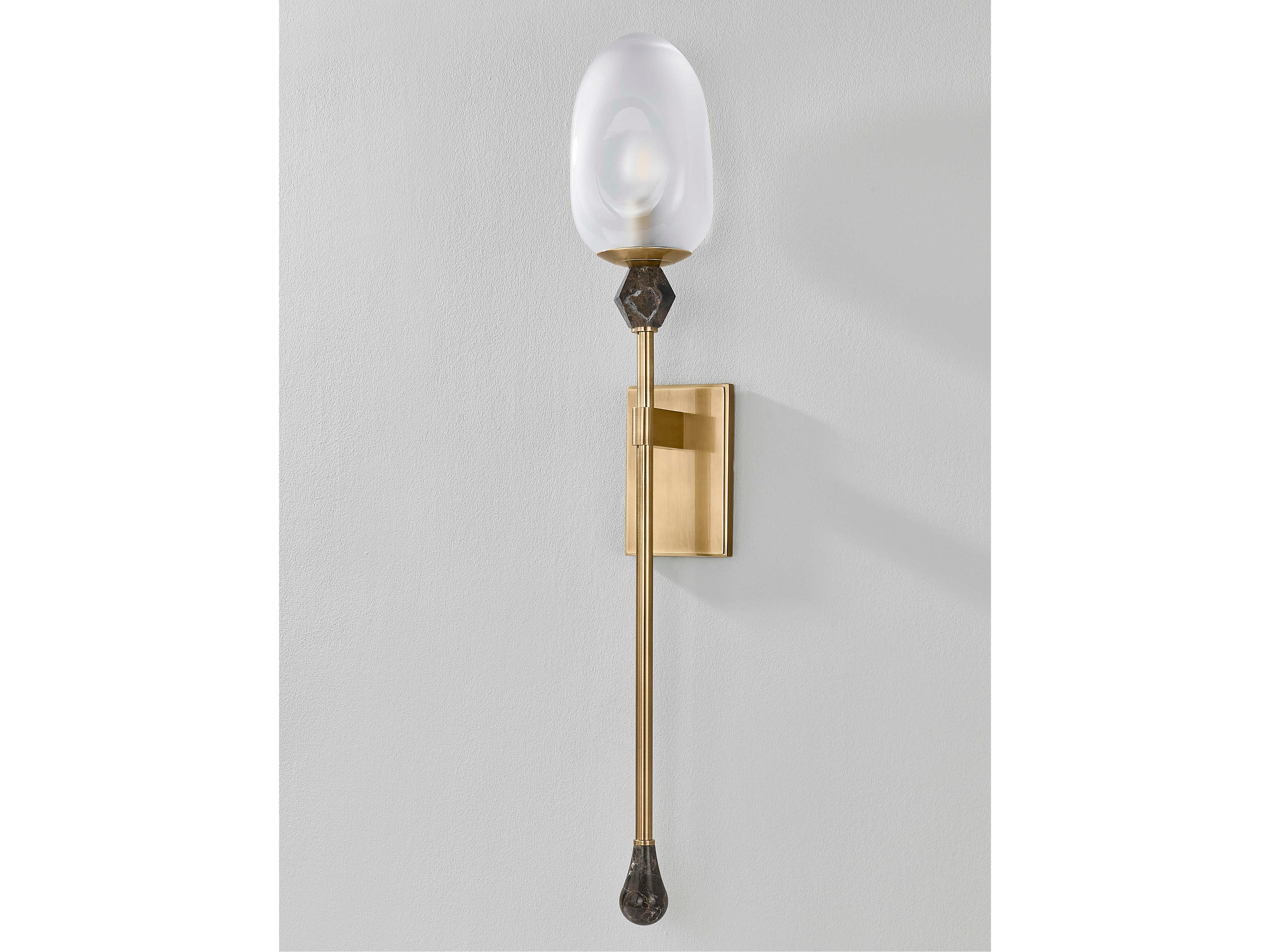 Corbett Lighting Daith 1-Light Vintage Brass Wall Sconce