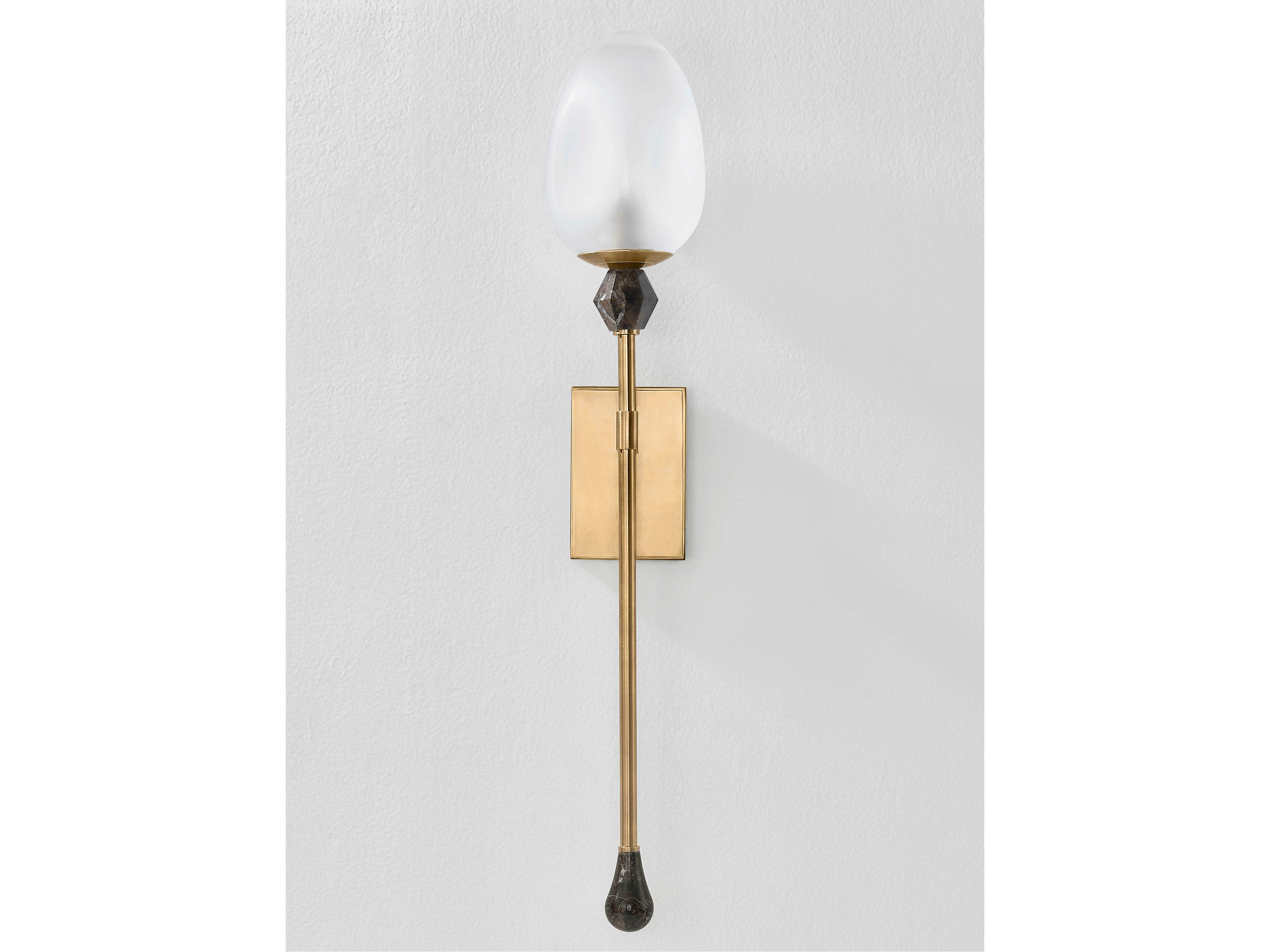 Corbett Lighting Daith 1-Light Vintage Brass Wall Sconce