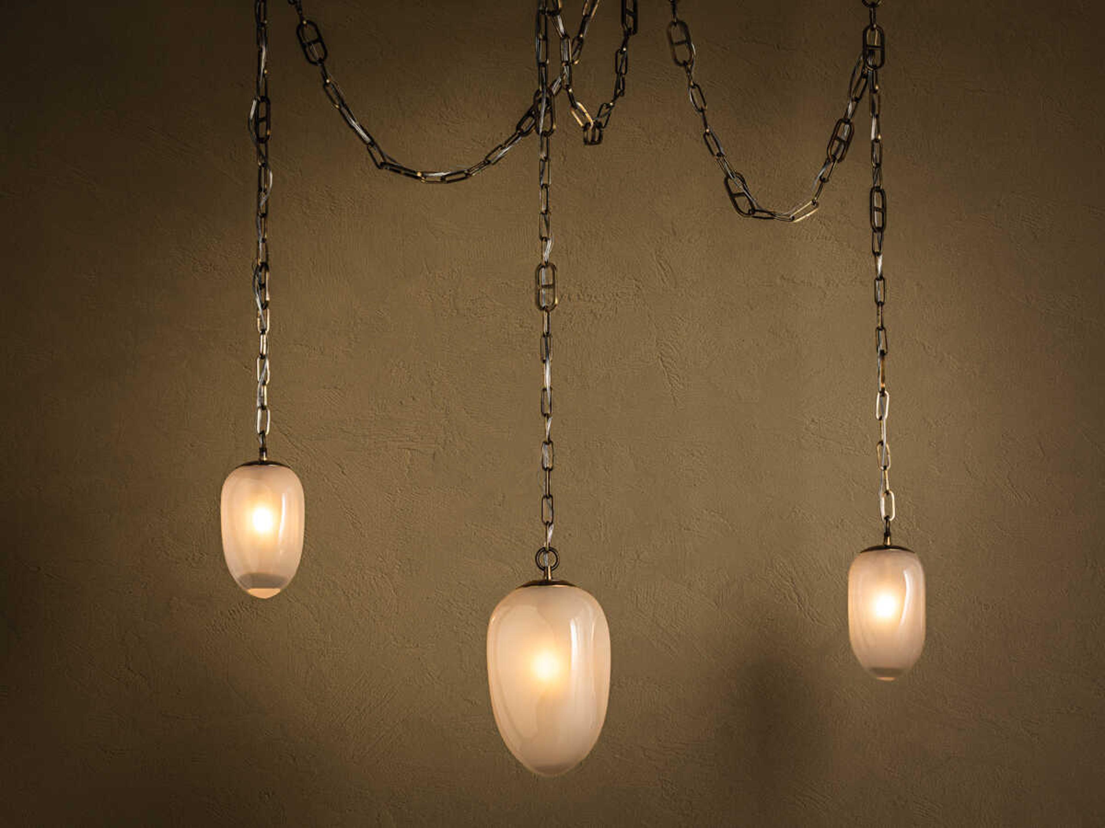 Corbett Lighting Daith 3-Light Vintage Brass Chandelier