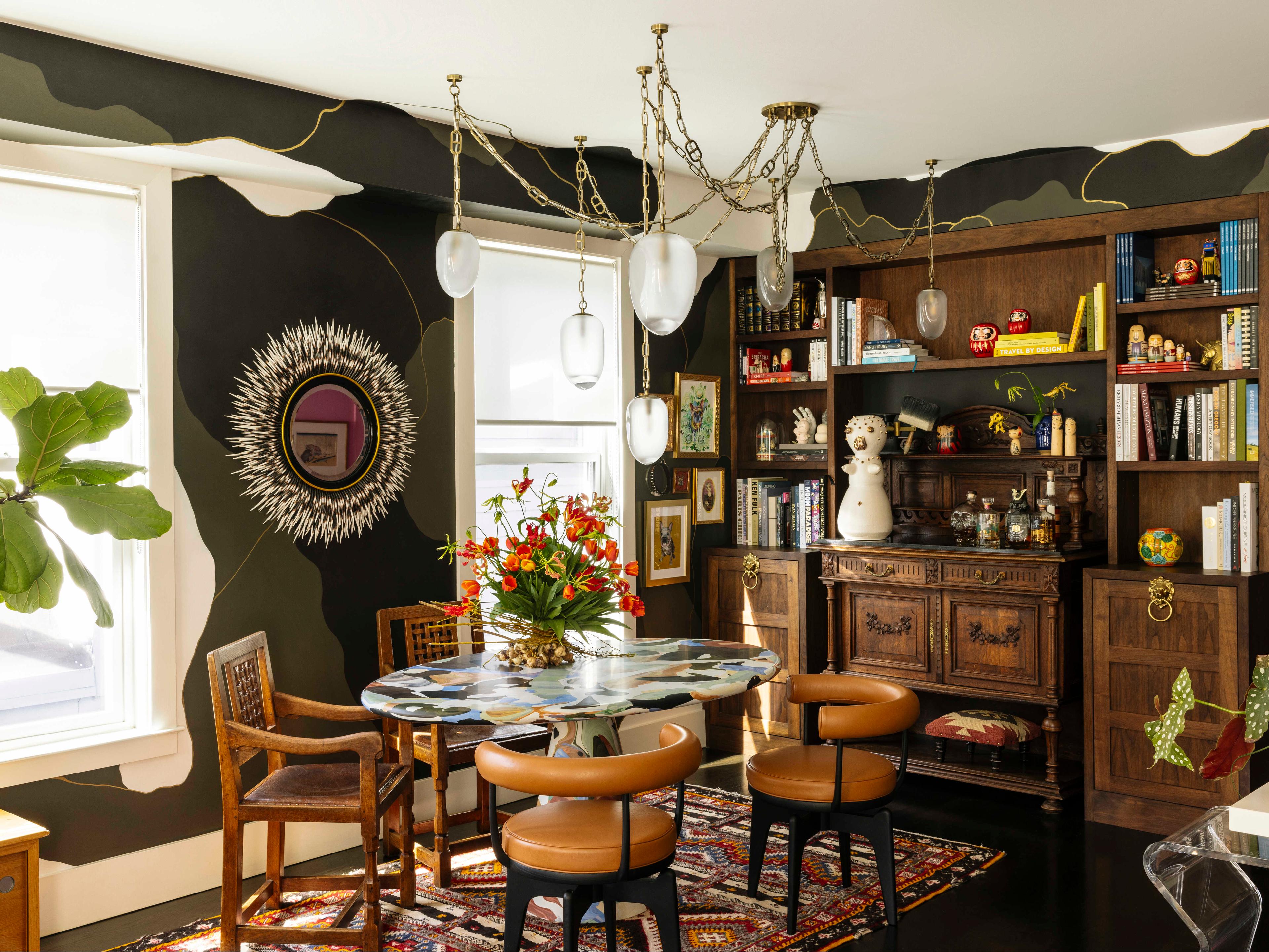 Corbett Lighting Daith 6-Light Vintage Brass Chandelier