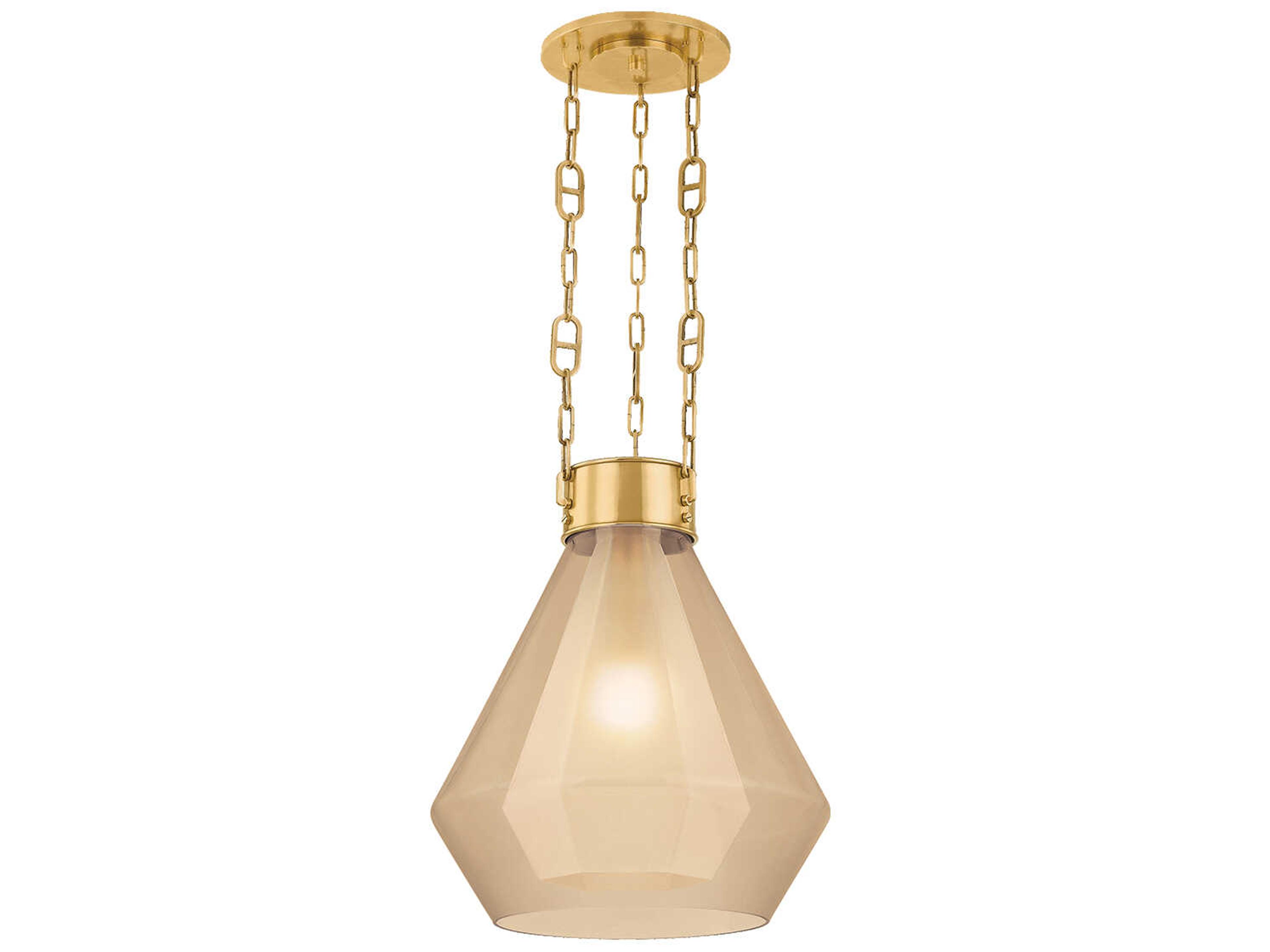 Tragus 1-Light Vintage Brass Bronze Pendant