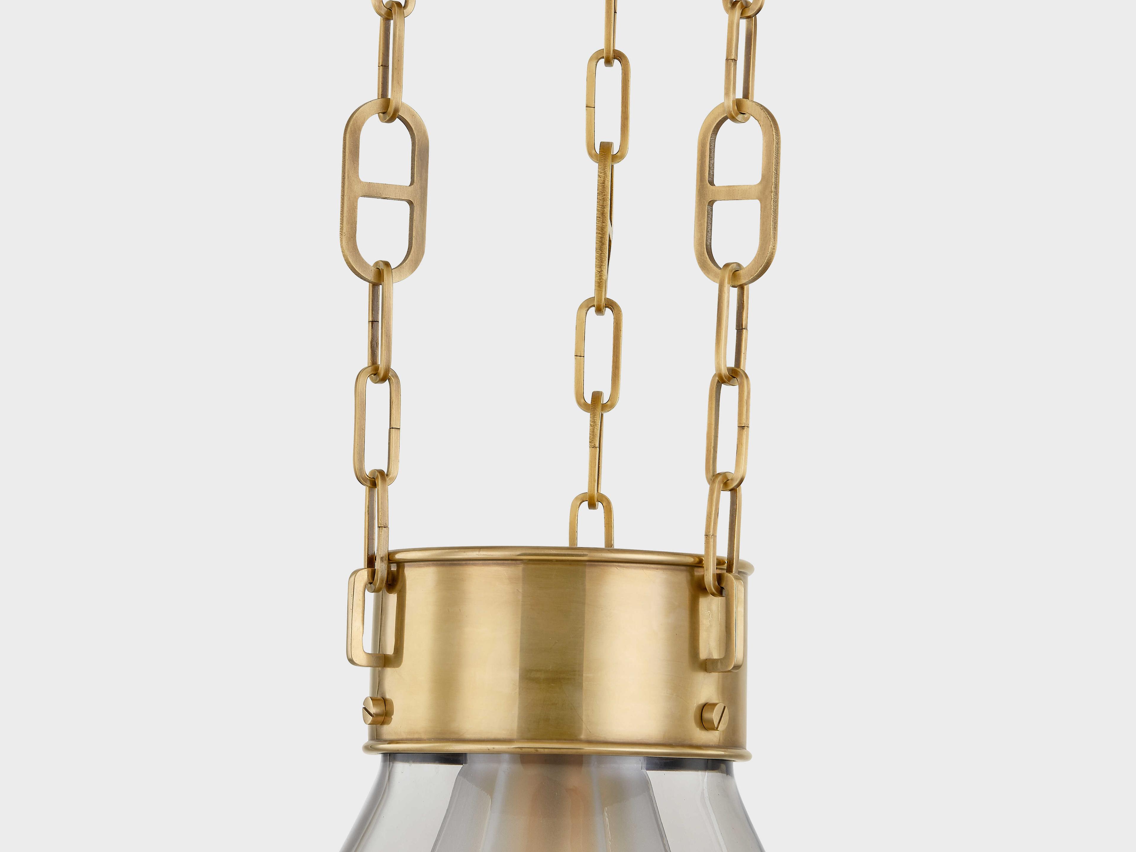 Corbett Lighting Tragus 1-Light Vintage Brass Bronze Pendant