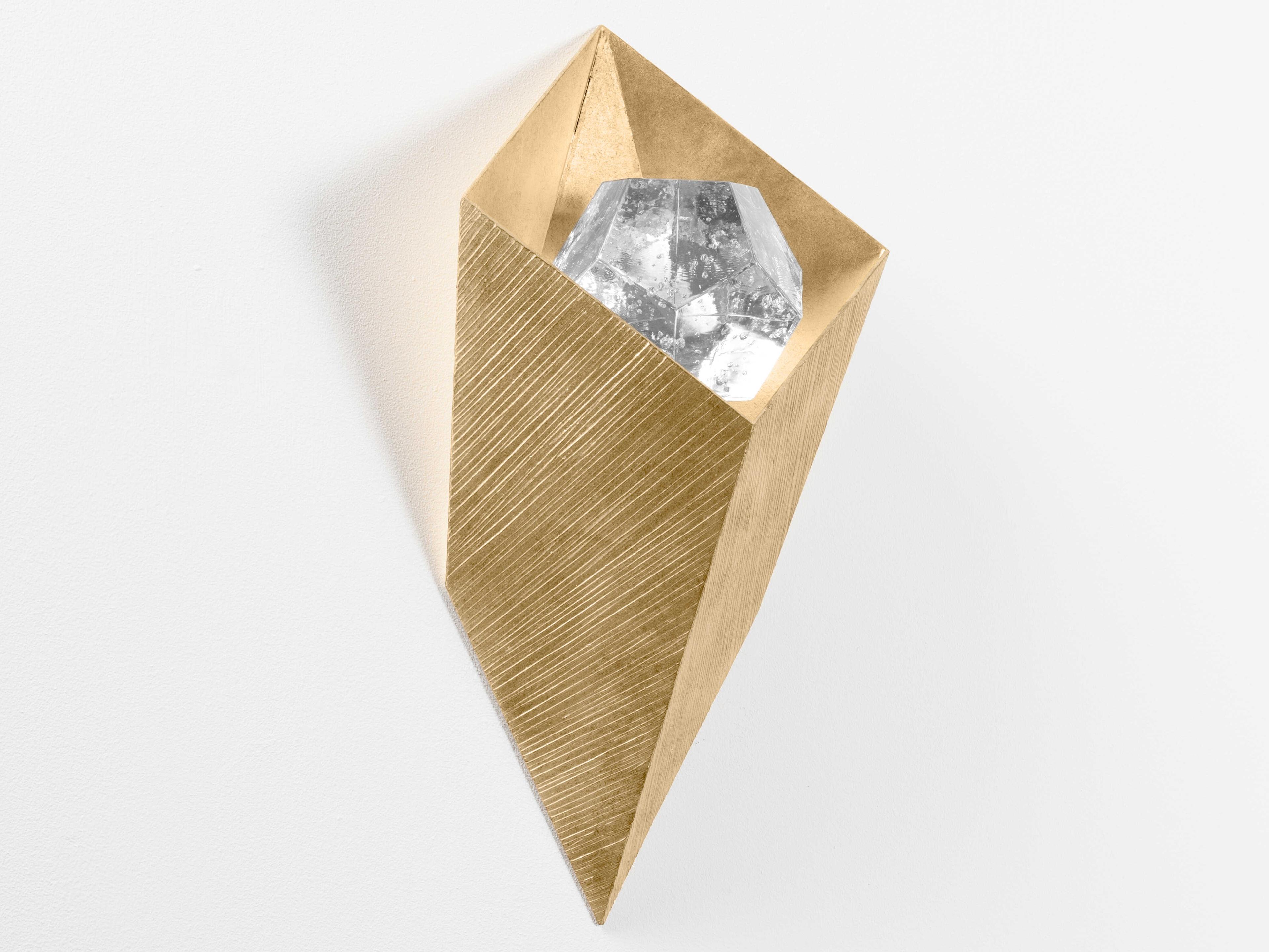 Corbett Lighting 1-Light Vintage Gold Leaf Wall Sconce