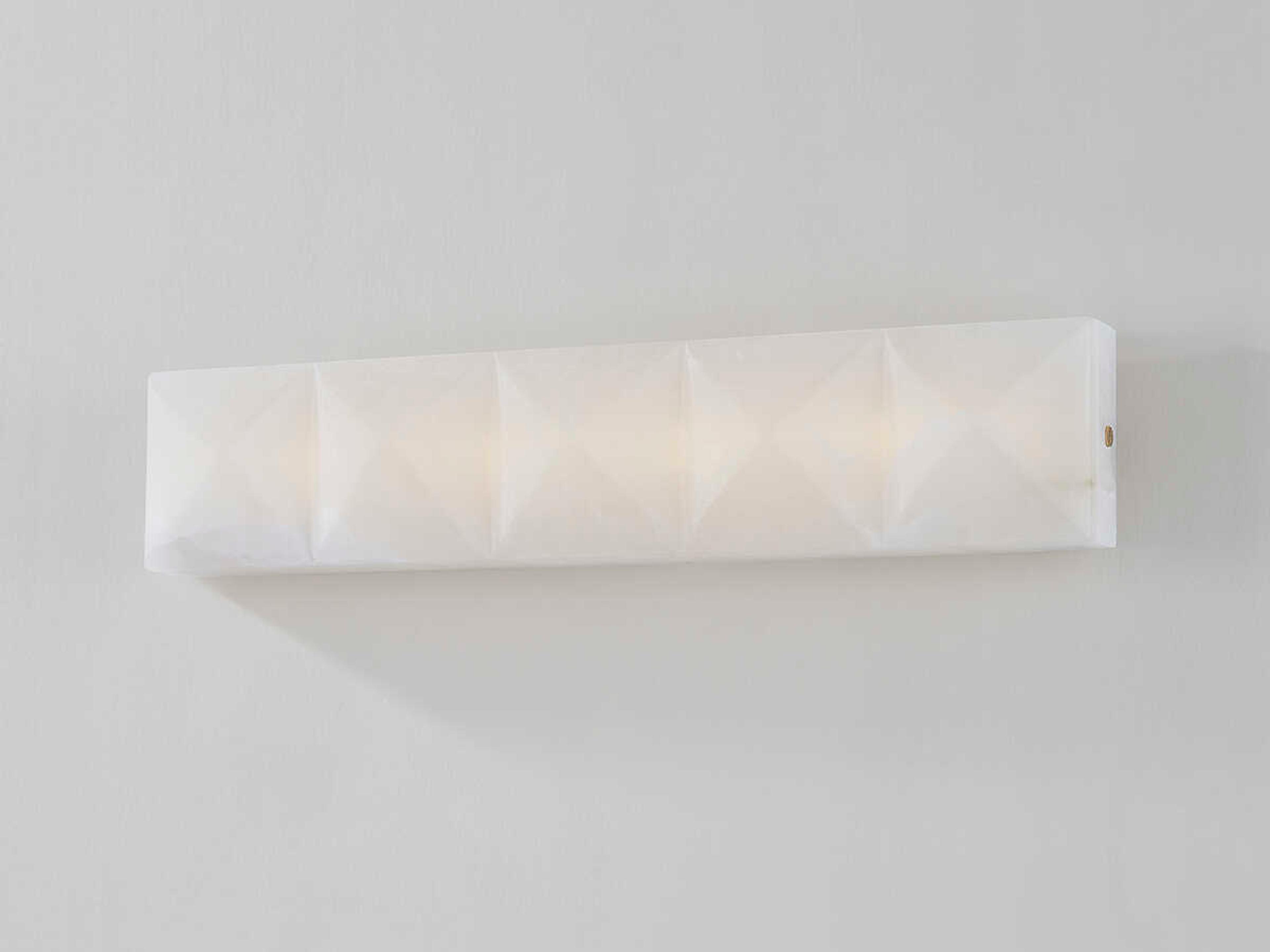 Corbett Lighting Gypsum 1-Light Vintage Brass White Wall Sconce