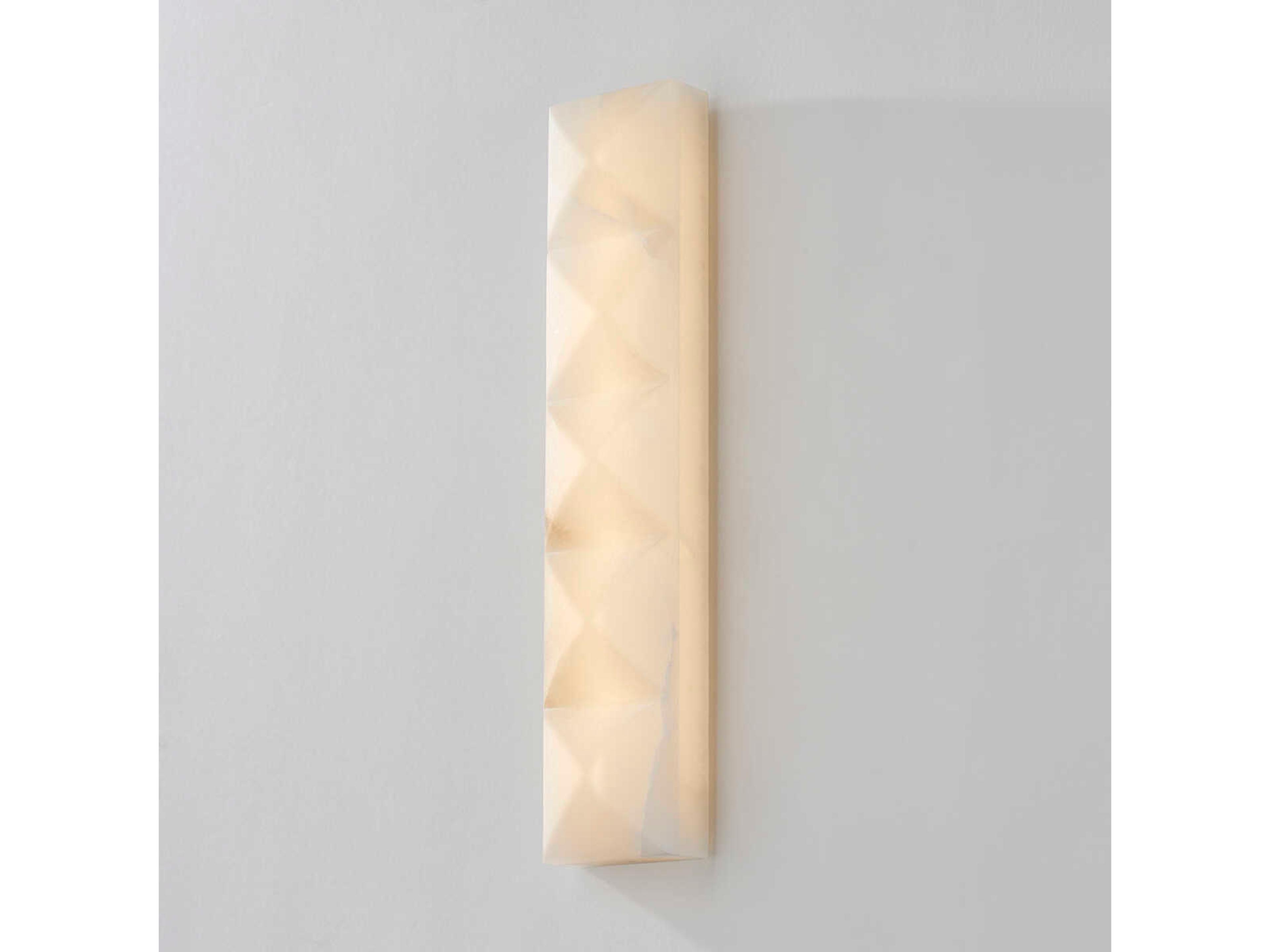 Corbett Lighting Gypsum 1-Light Vintage Brass White Wall Sconce