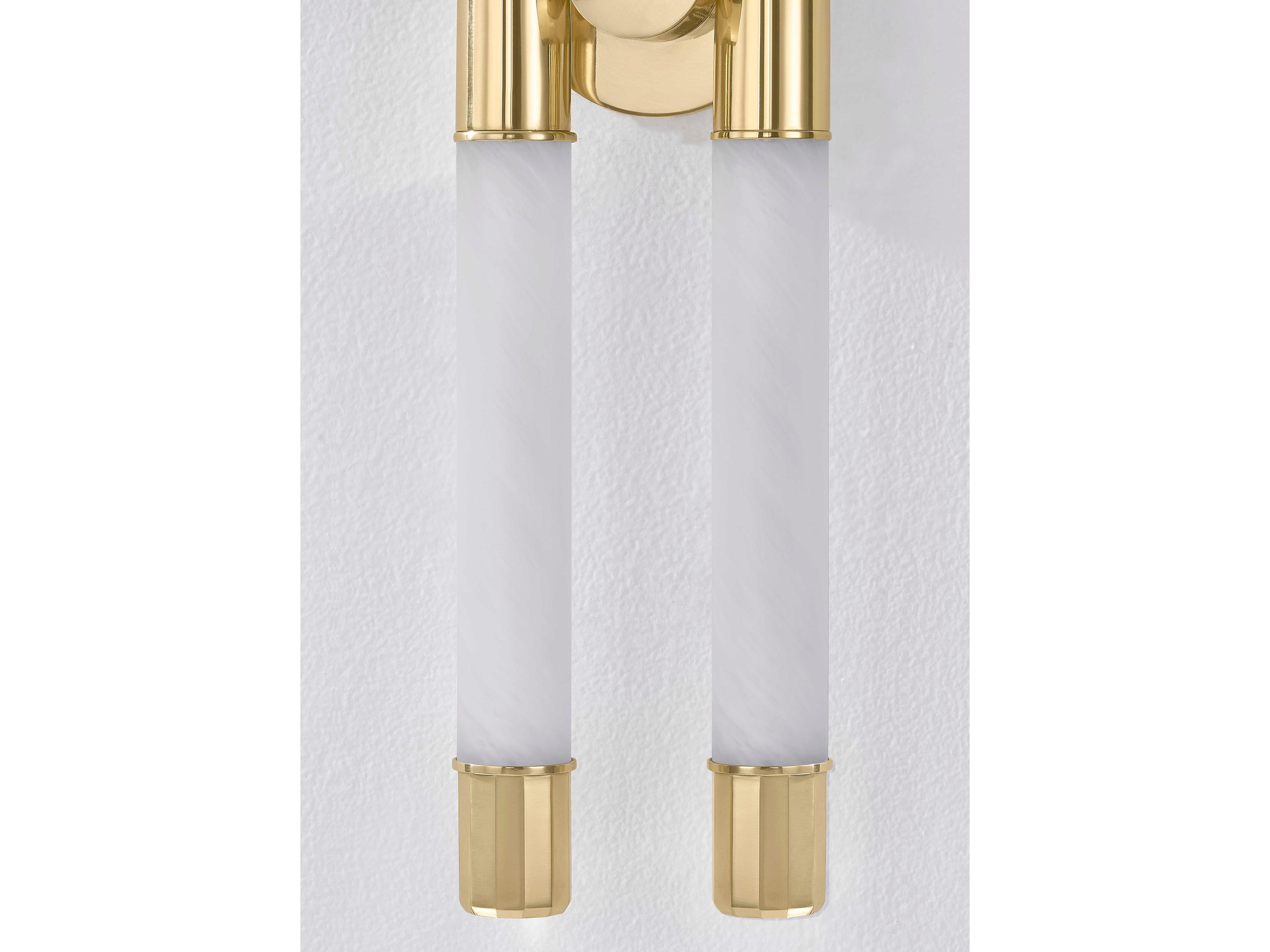 Corbett Lighting Zeme 2-Light Vintage Polished Brass Wall Sconce