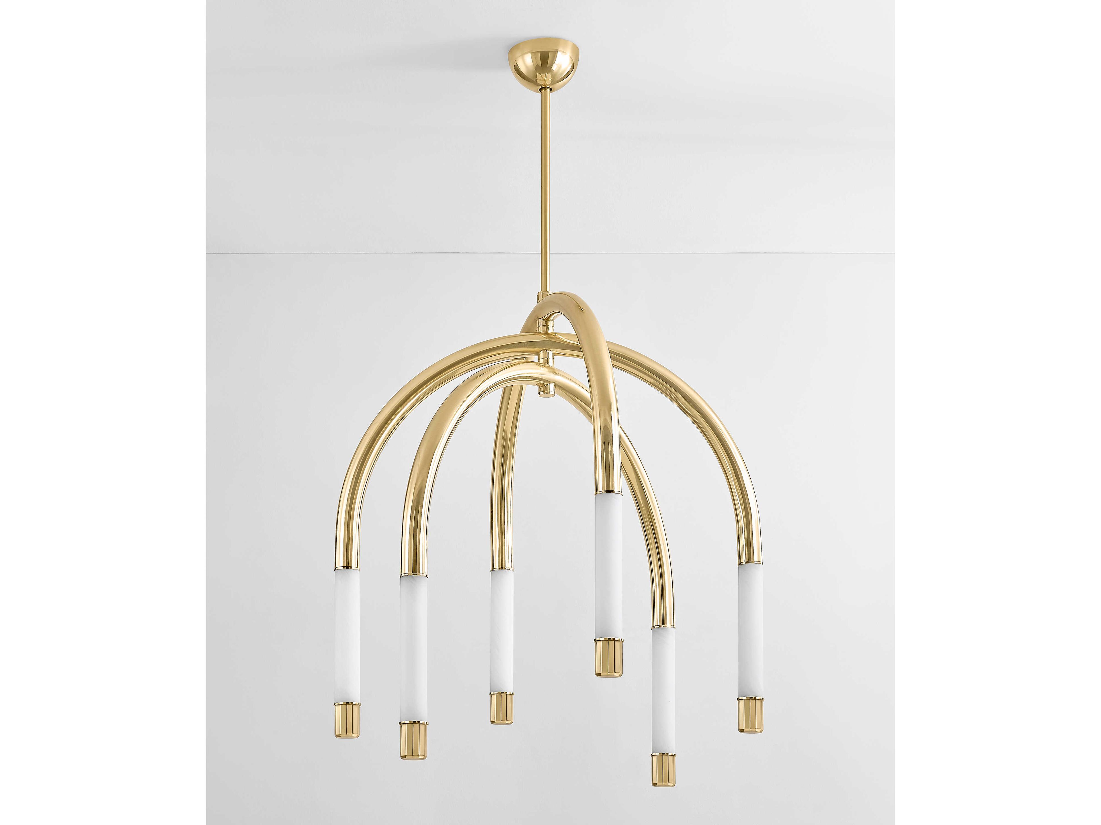Corbett Lighting Zeme 6-Light Vintage Polished Brass Chandelier