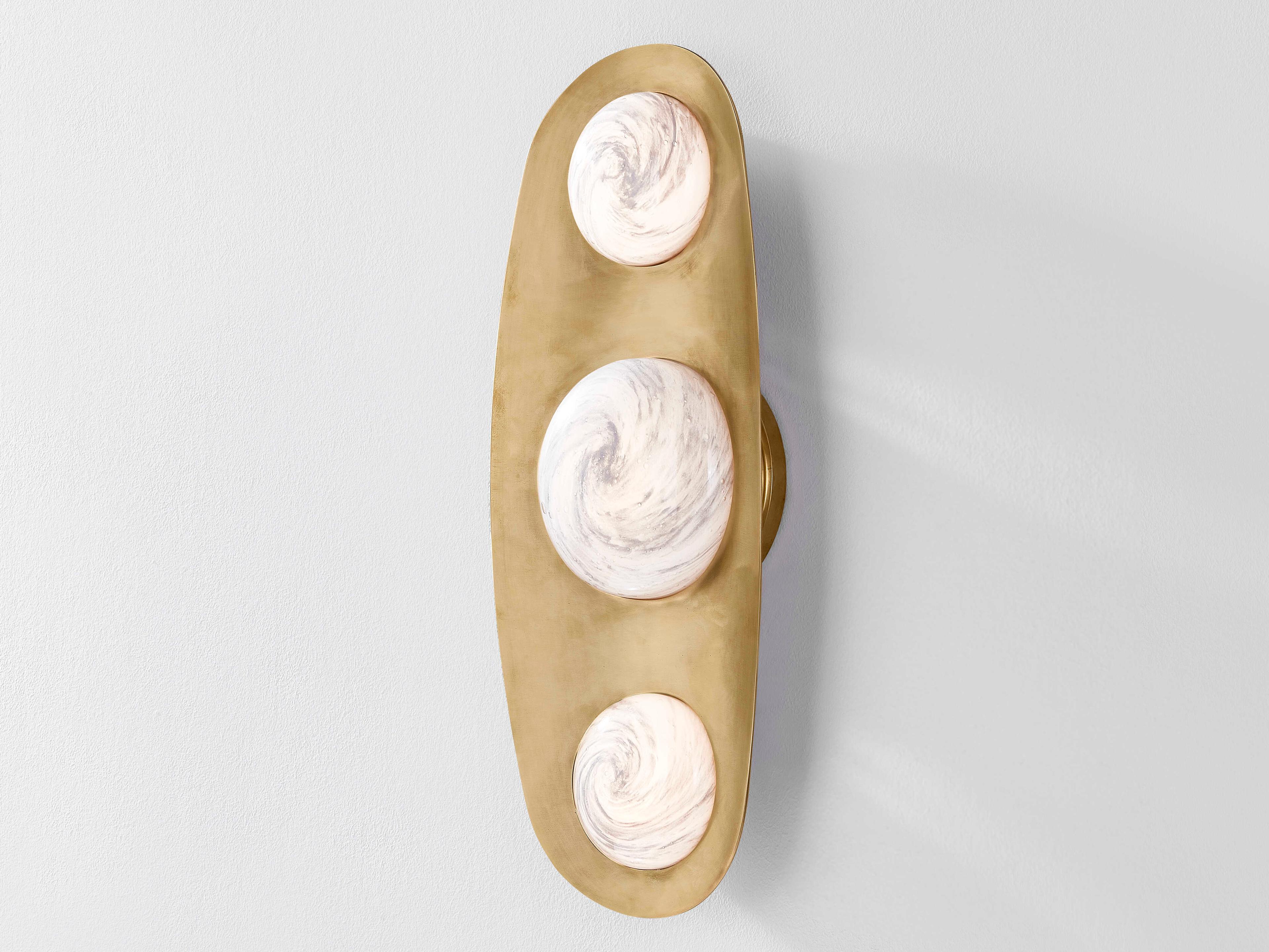 Corbett Lighting Bezel 3-Light Vintage Brass Wall Sconce