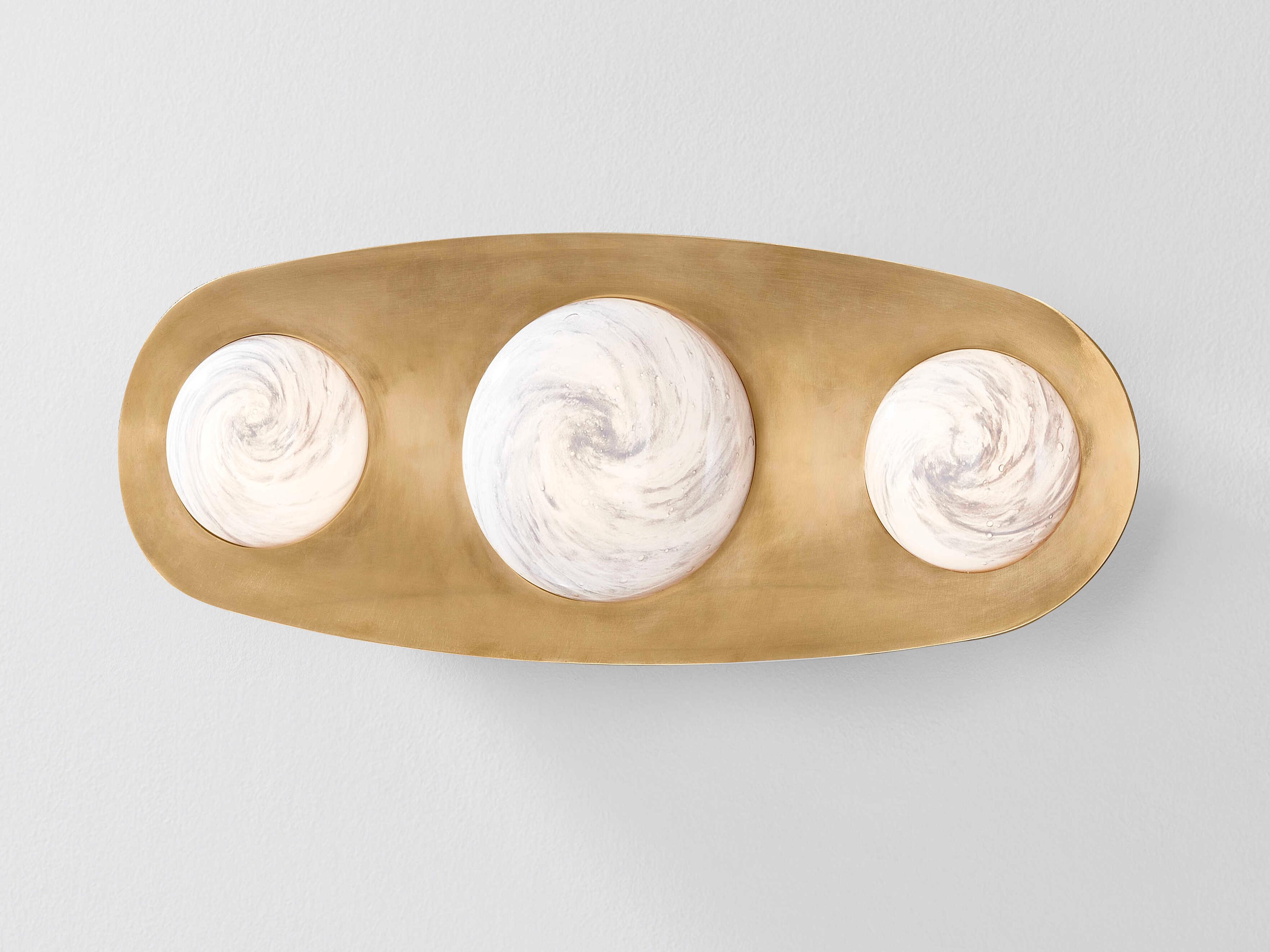 Corbett Lighting Bezel 3-Light Vintage Brass Wall Sconce