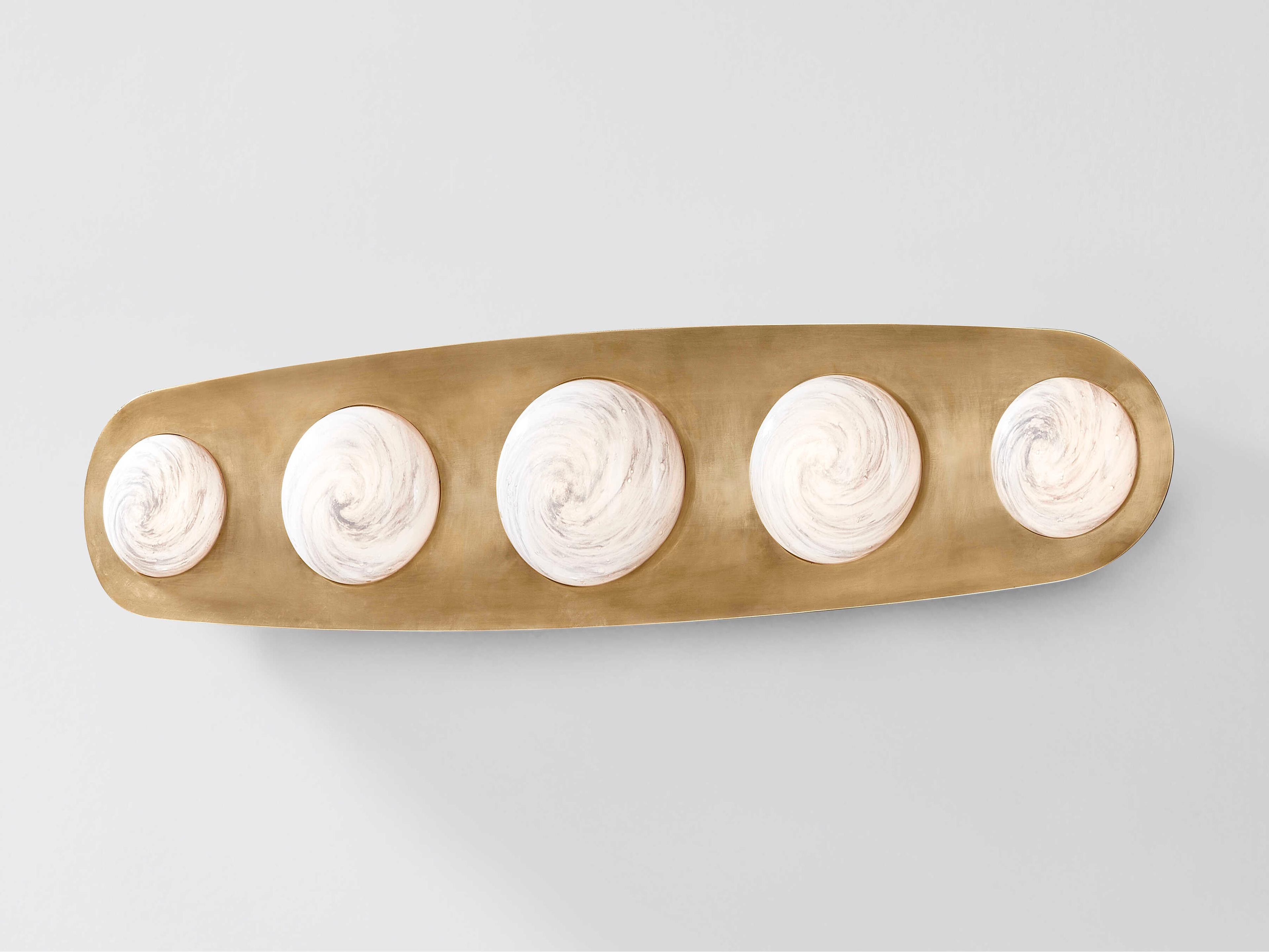 Corbett Lighting Bezel 5-Light Vintage Brass Wall Sconce