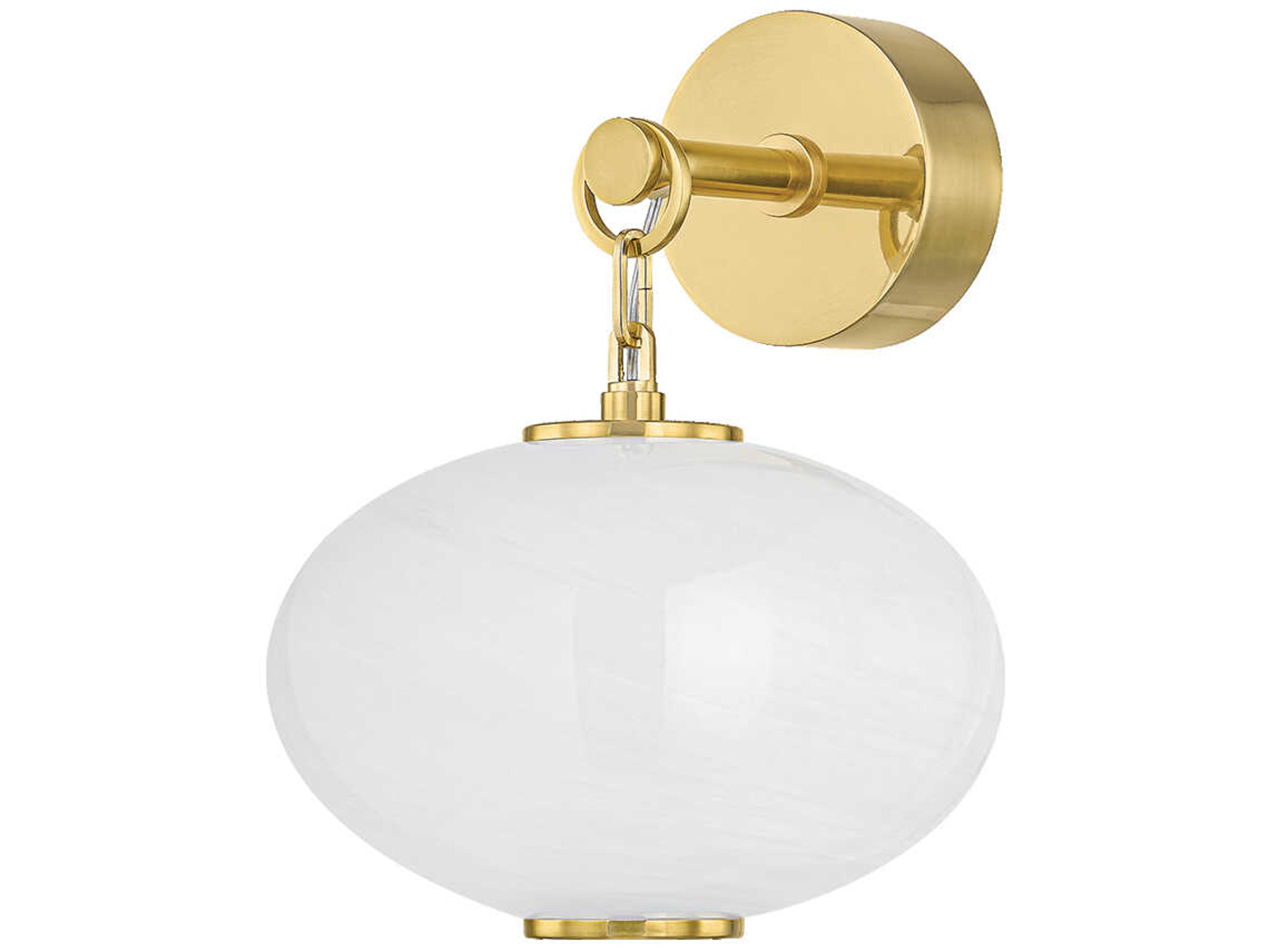Nephele 1-Light Vintage Polished Brass Wall Sconce