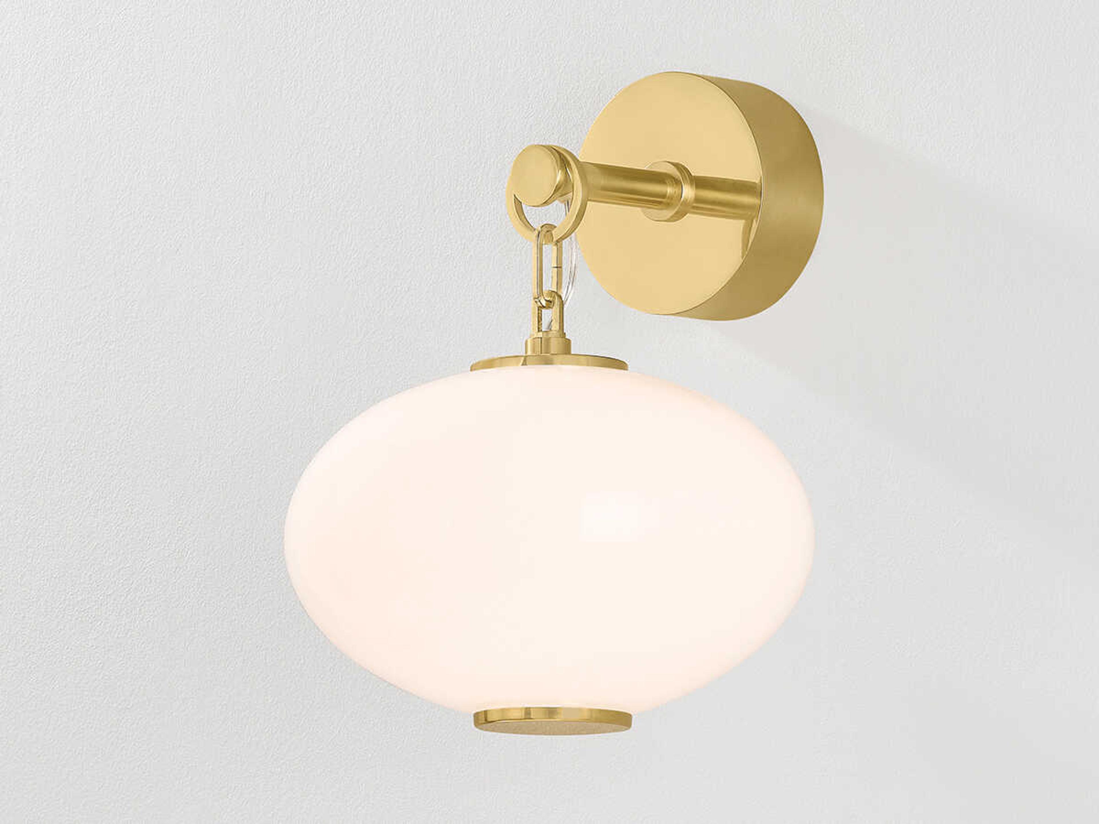Corbett Lighting Nephele 1-Light Vintage Polished Brass Wall Sconce
