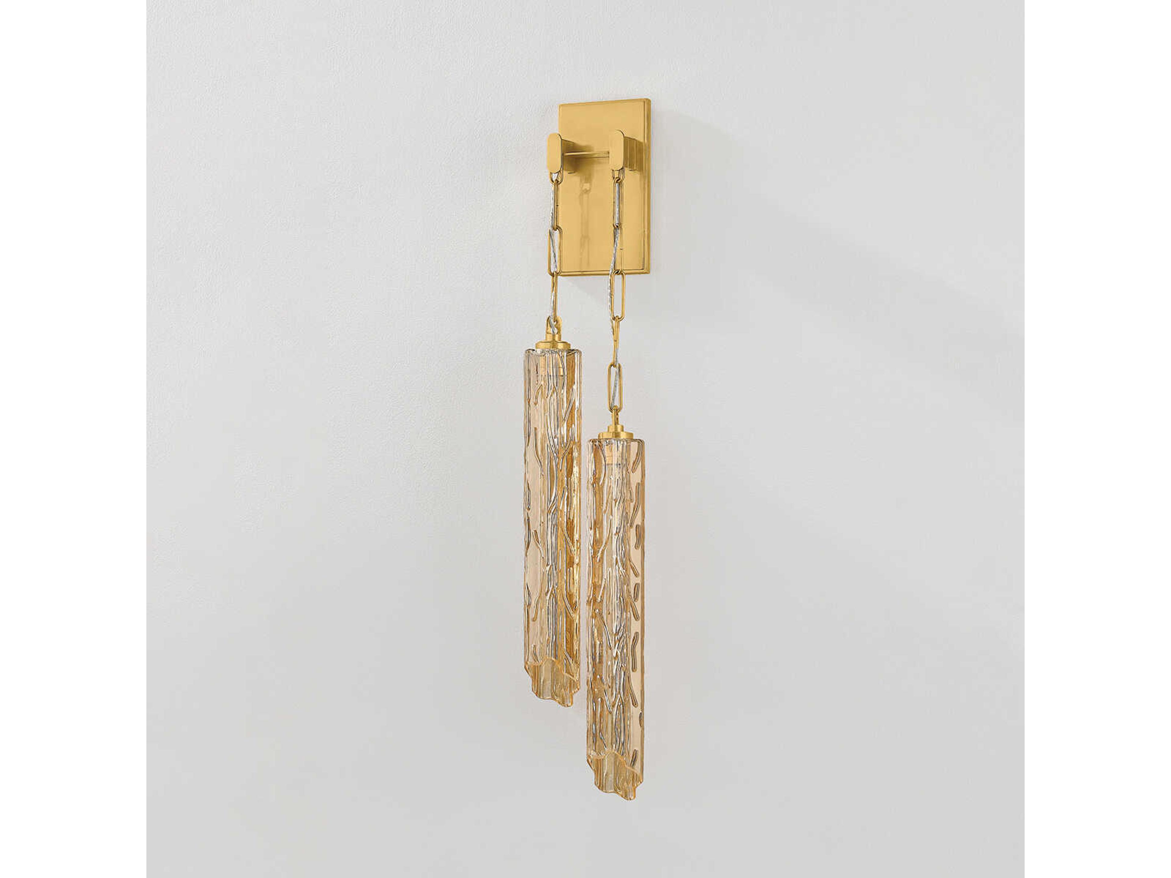 Corbett Lighting Malaga 2-Light Vintage Brass Wall Sconce