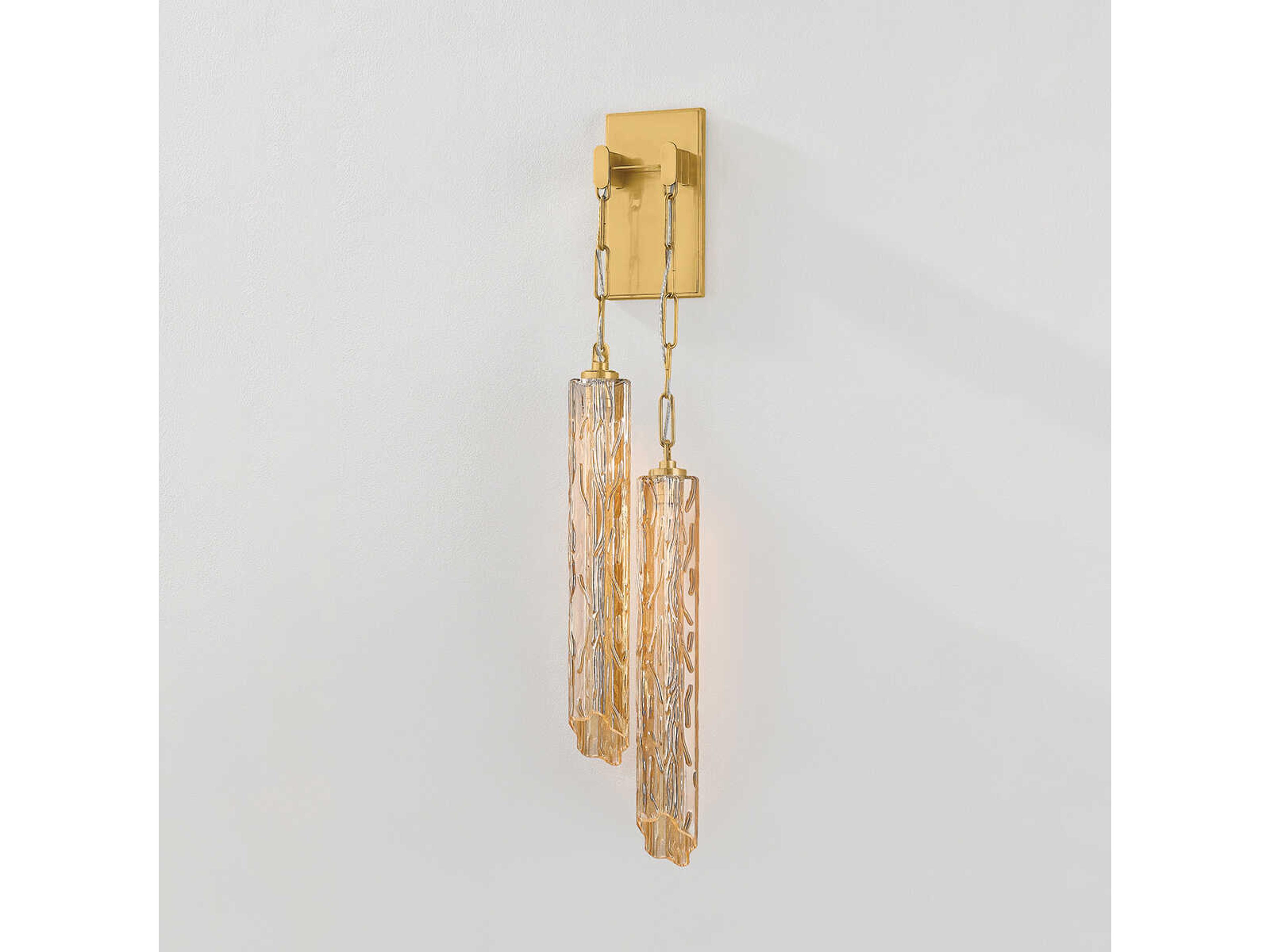 Corbett Lighting Malaga 2-Light Vintage Brass Wall Sconce