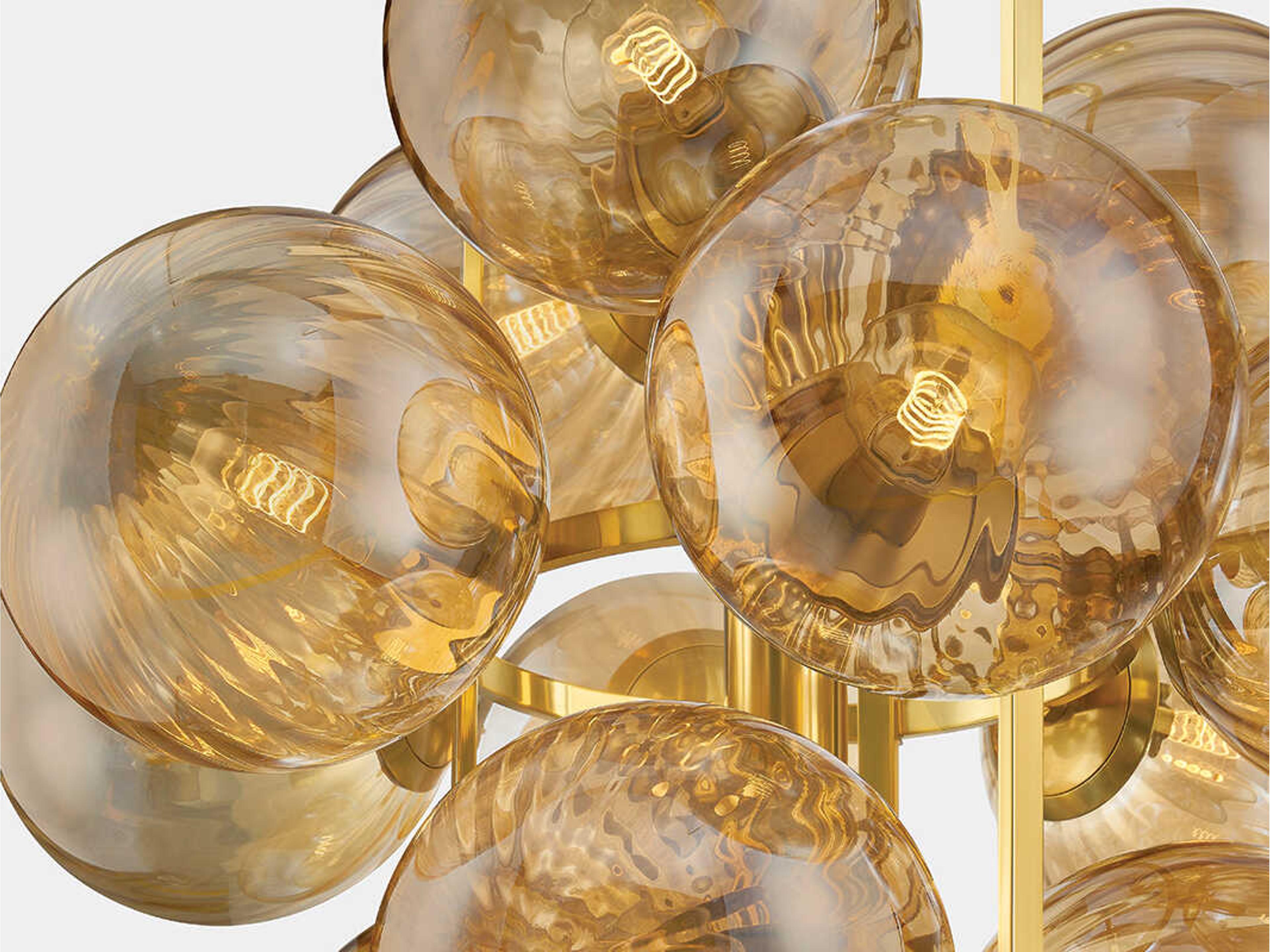 Corbett Lighting Cronus 12-Light Vintage Polished Brass Globe Chandelier