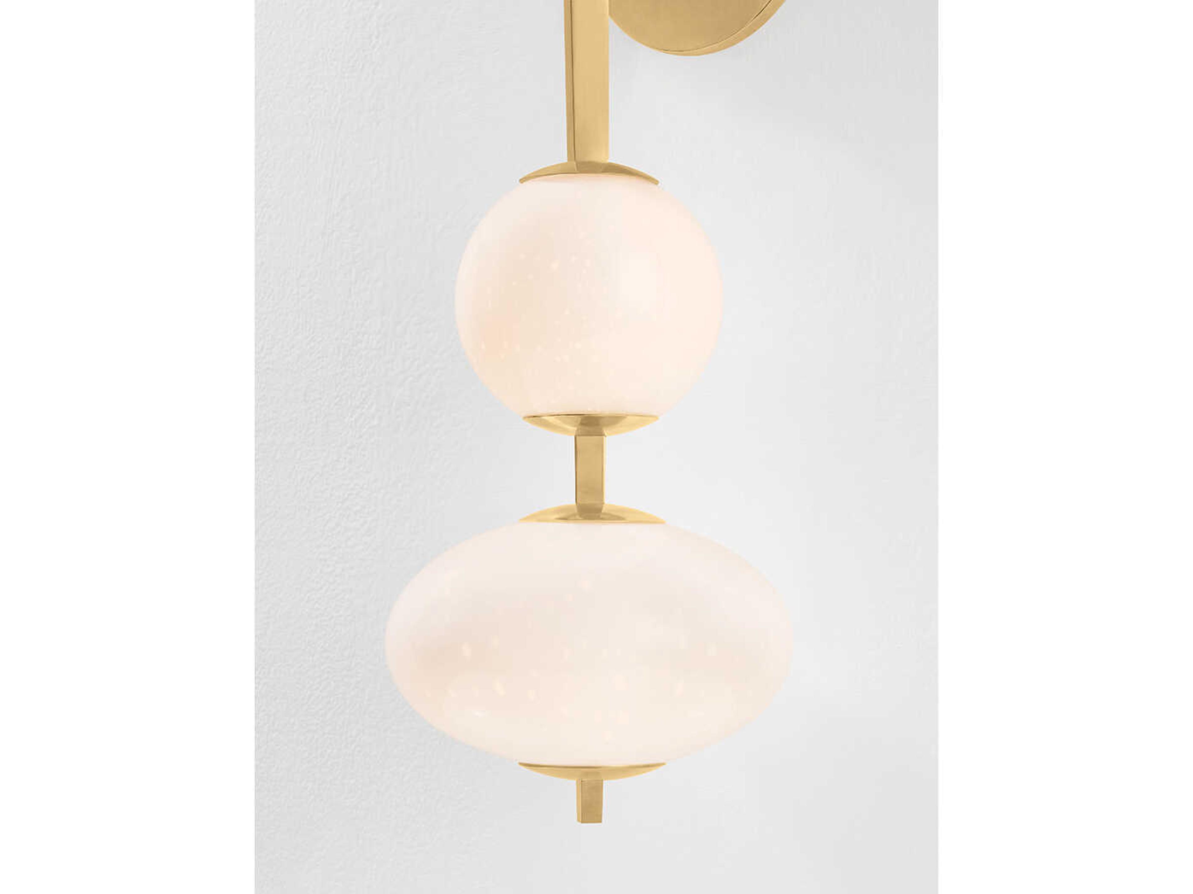 Corbett Lighting Charoite 2-Light Vintage Brass Wall Sconce