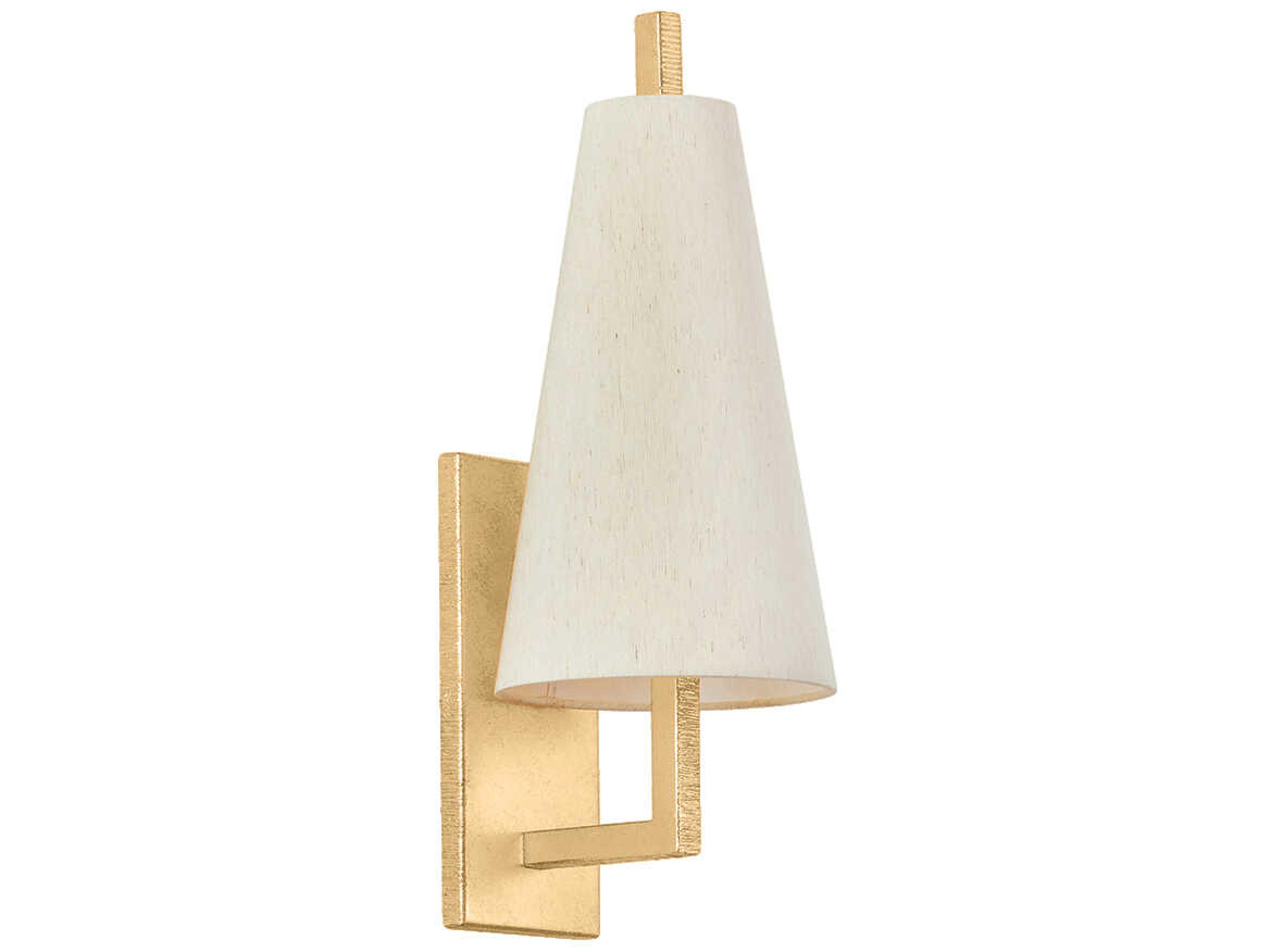 Tirana 1-Light Vintage Gold Leaf Wall Sconce