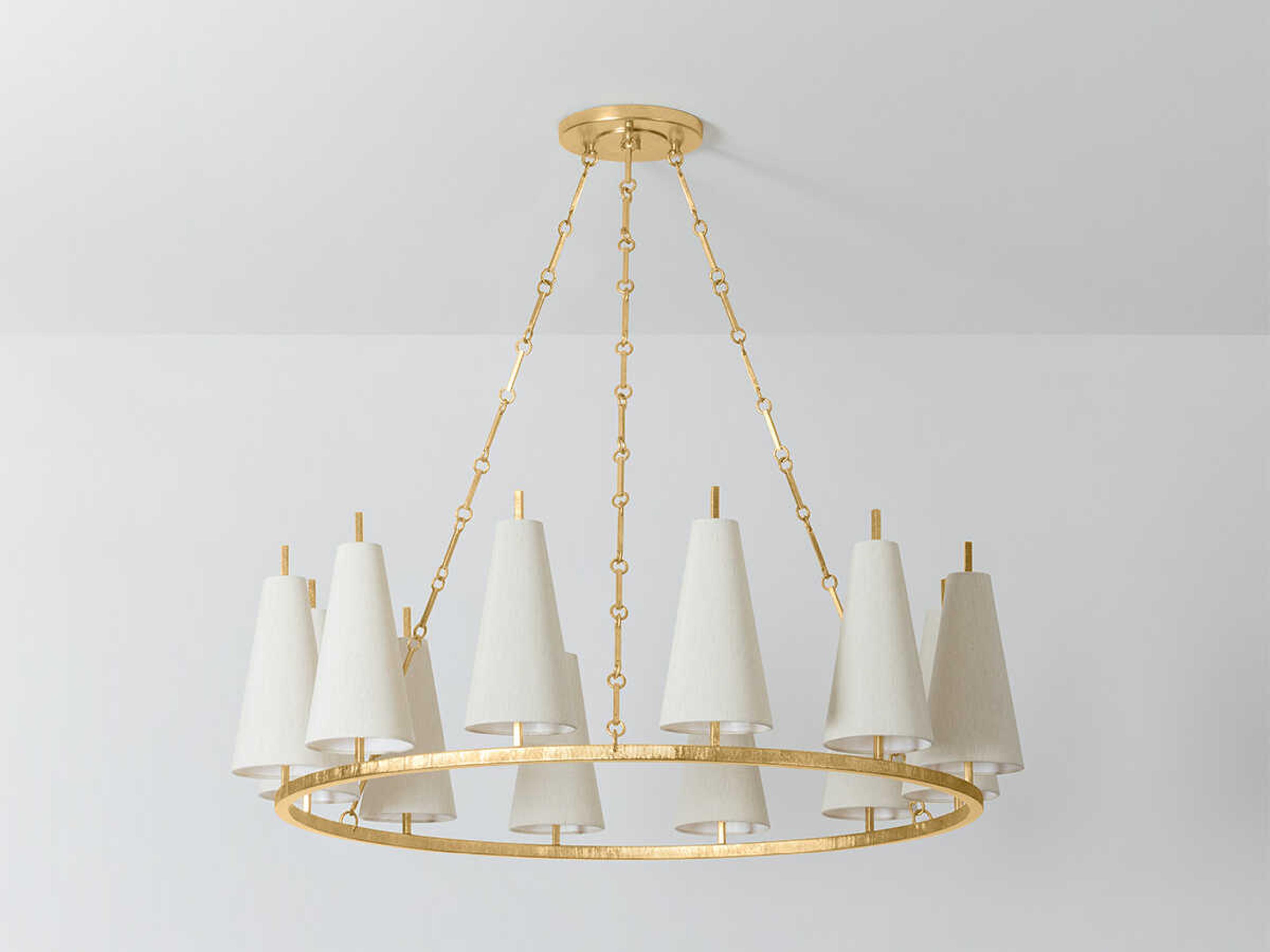 Corbett Lighting Tirana 12-Light Vintage Gold Leaf Chandelier