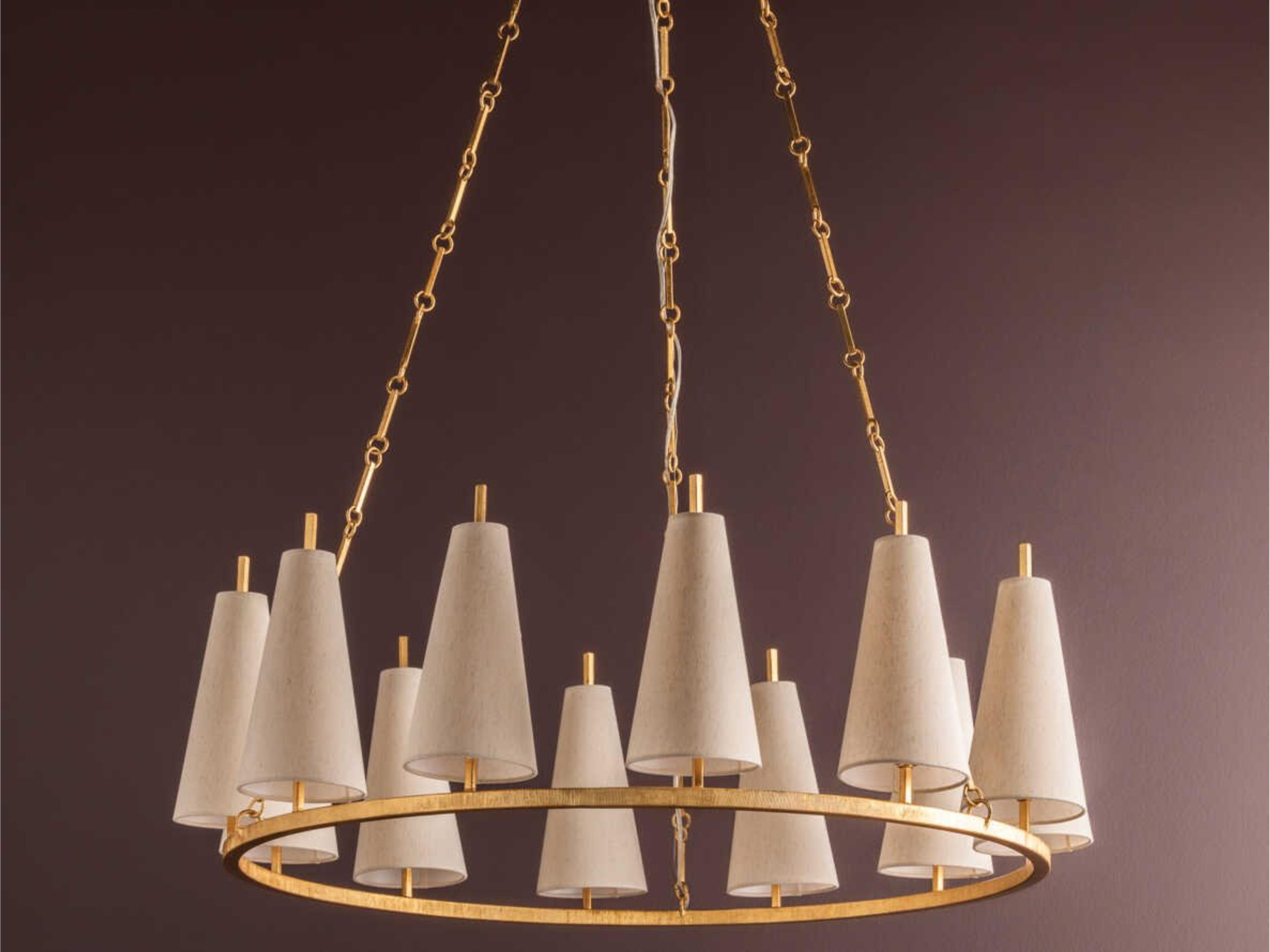 Corbett Lighting Tirana 12-Light Vintage Gold Leaf Chandelier