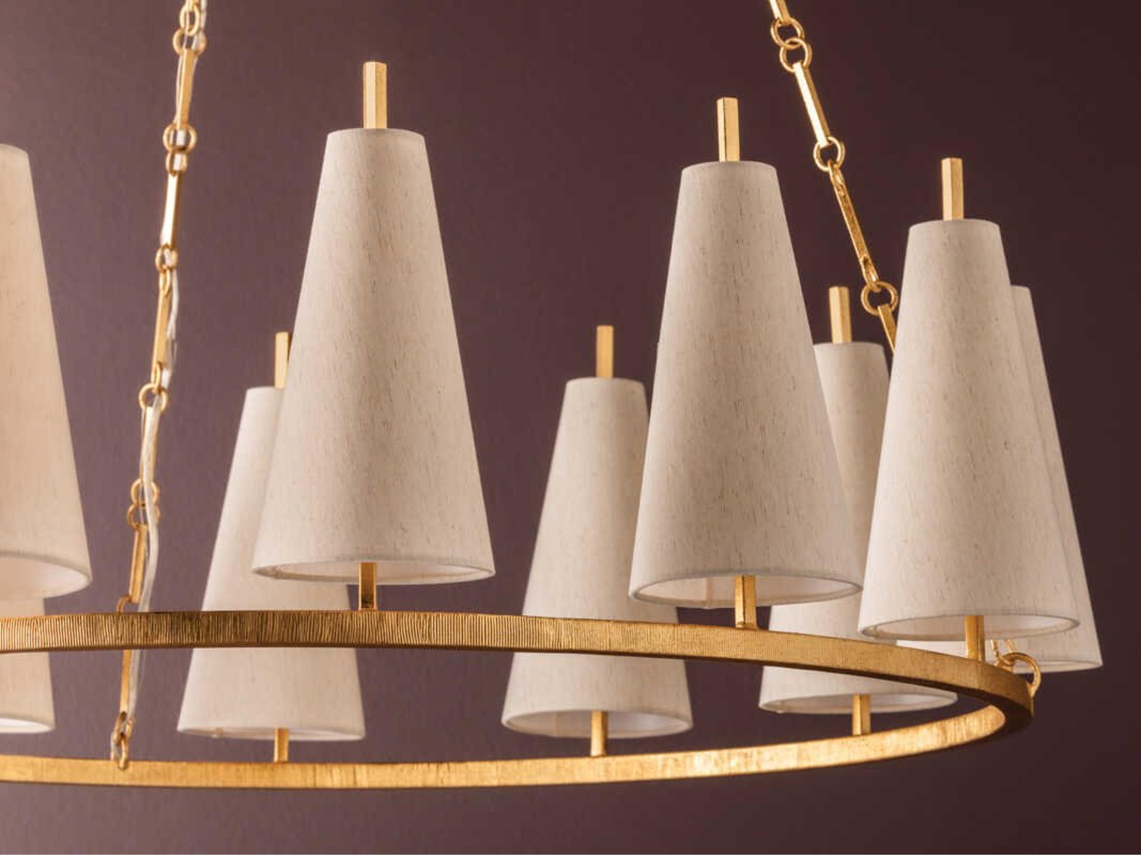 Corbett Lighting Tirana 12-Light Vintage Gold Leaf Chandelier