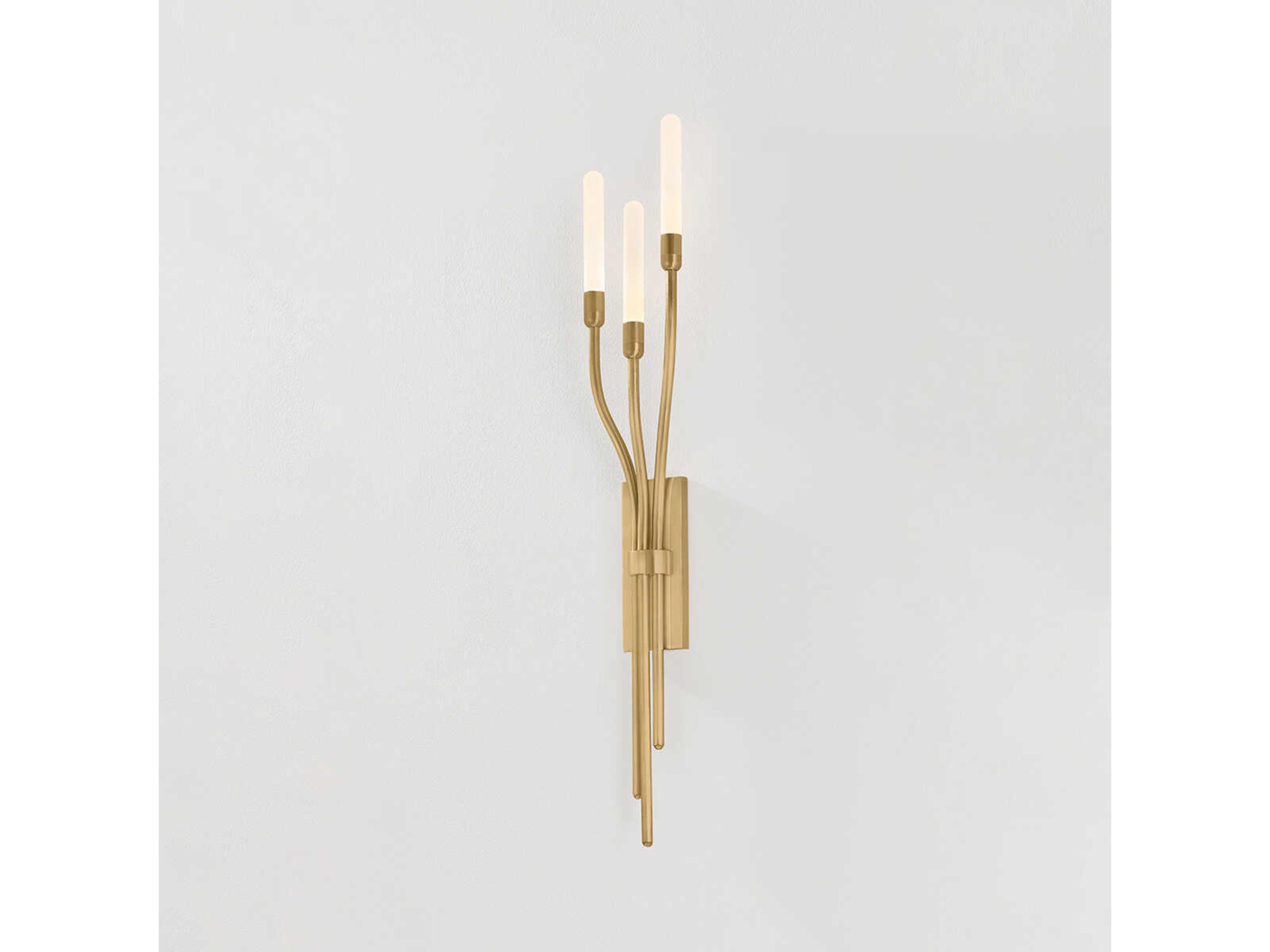 Corbett Lighting Amalthea 3-Light Vintage Brass Wall Sconce