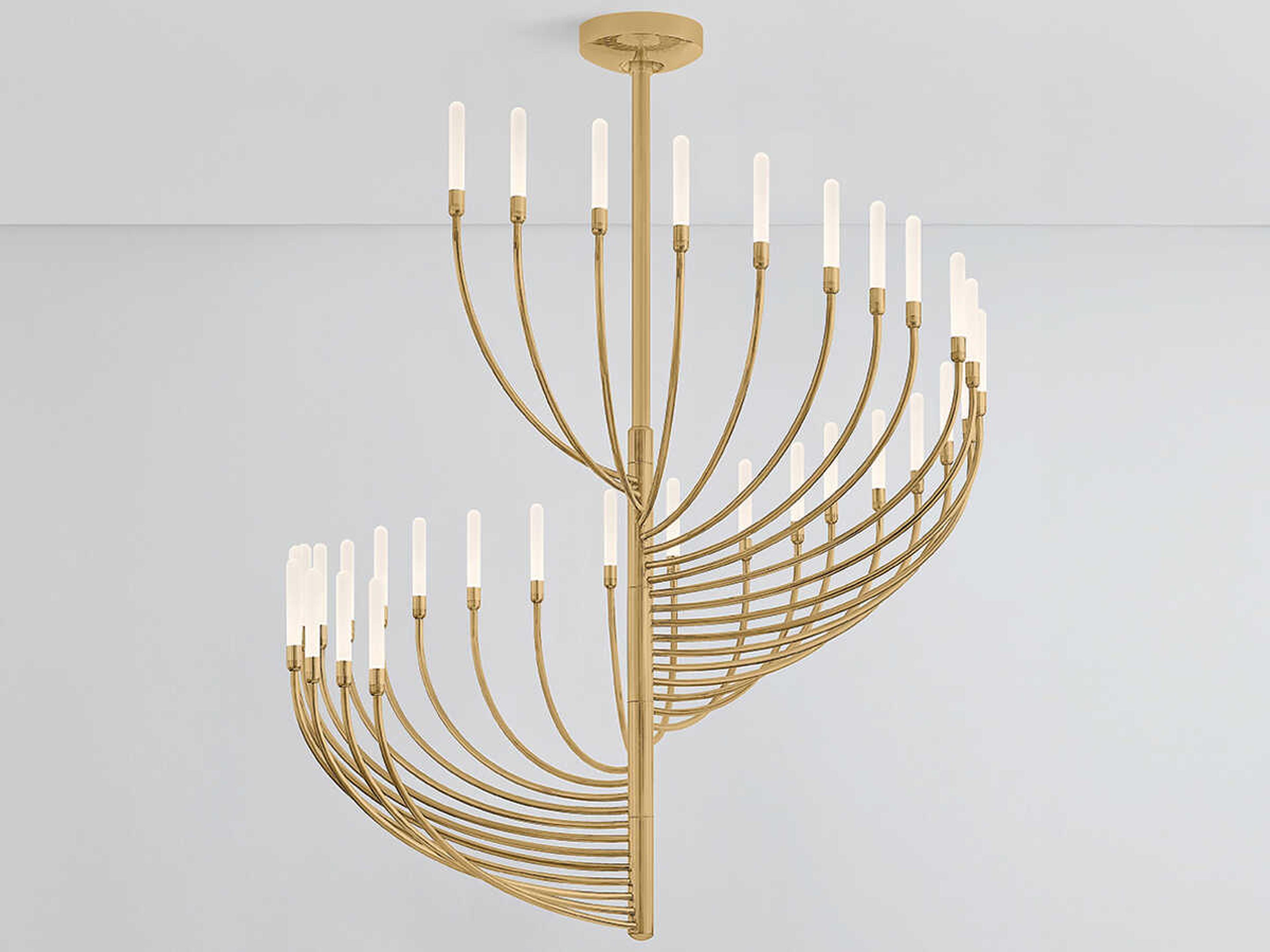Corbett Lighting Amalthea 32-Light Vintage Brass Tiered Chandelier
