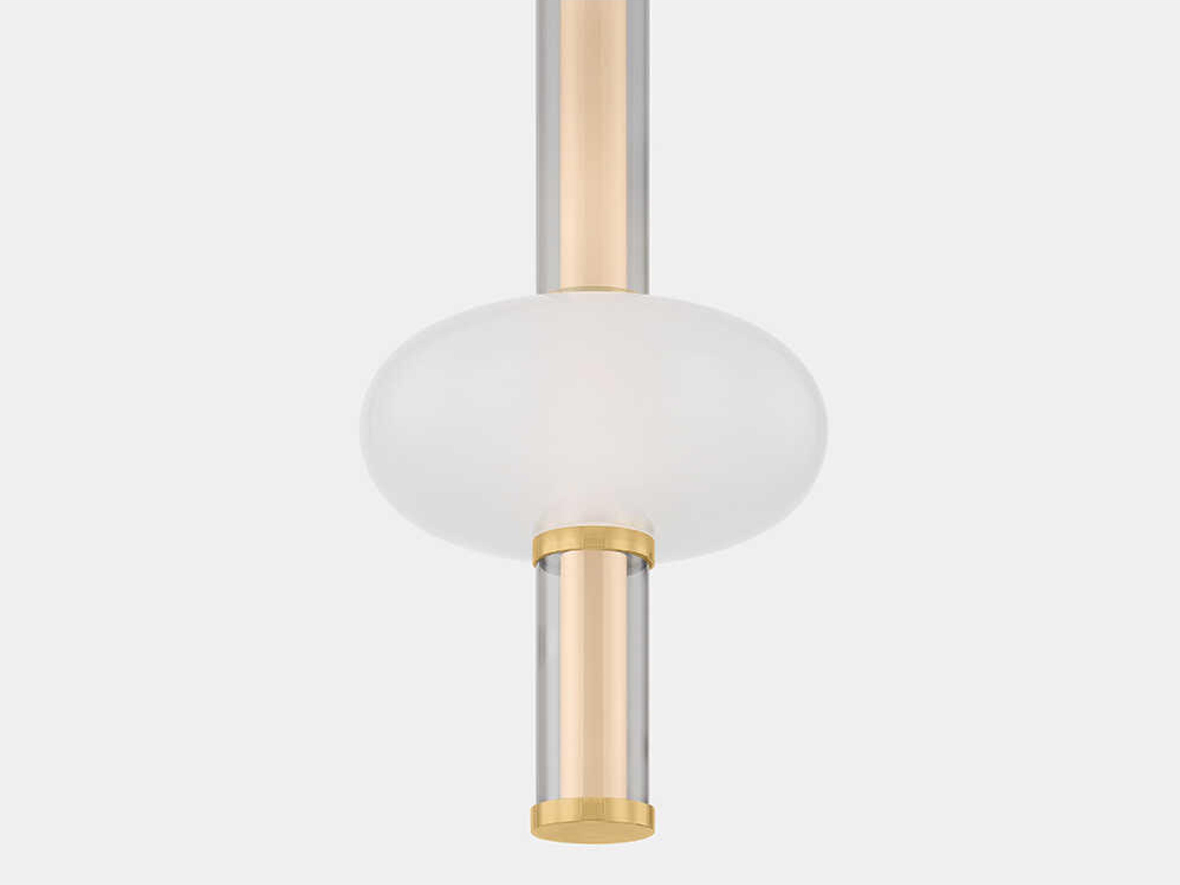 Corbett Lighting Corbin 1-Light Vintage Brass Cylinder Mini Pendant