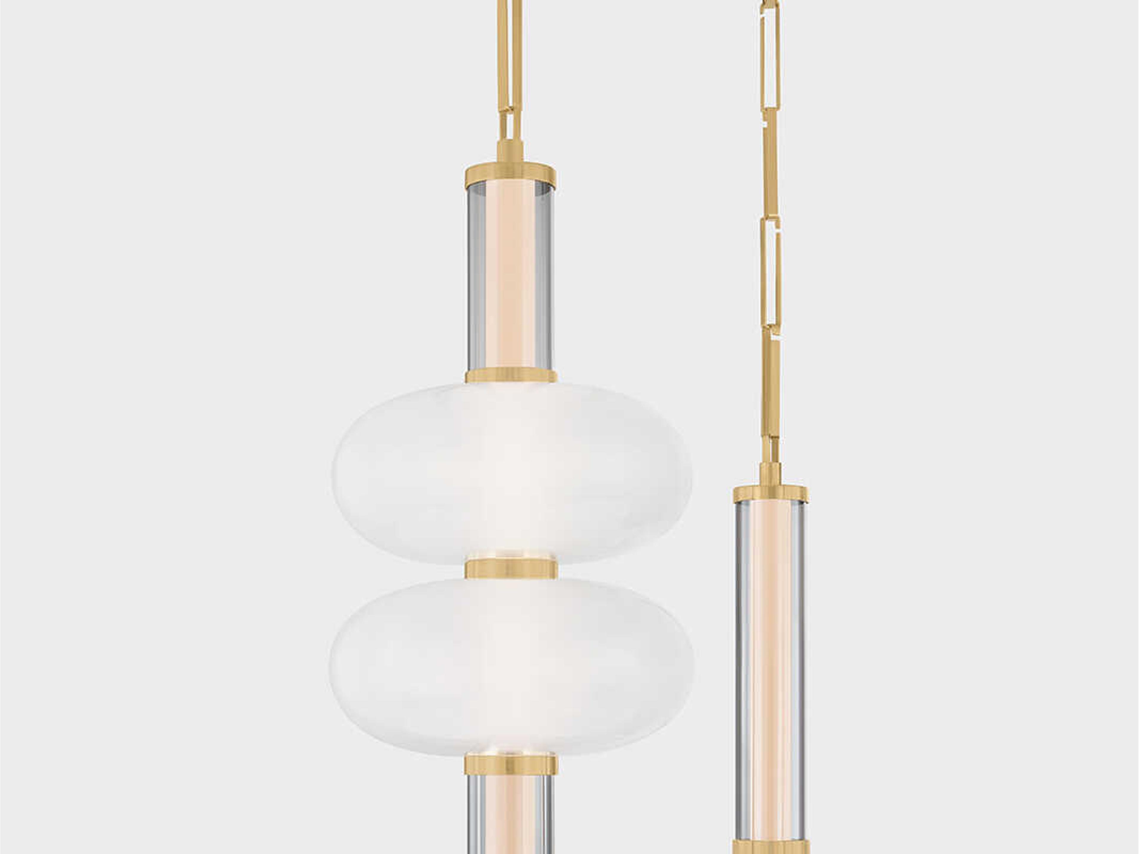 Corbett Lighting Corbin 3-Light Vintage Brass Cylinder Chandelier