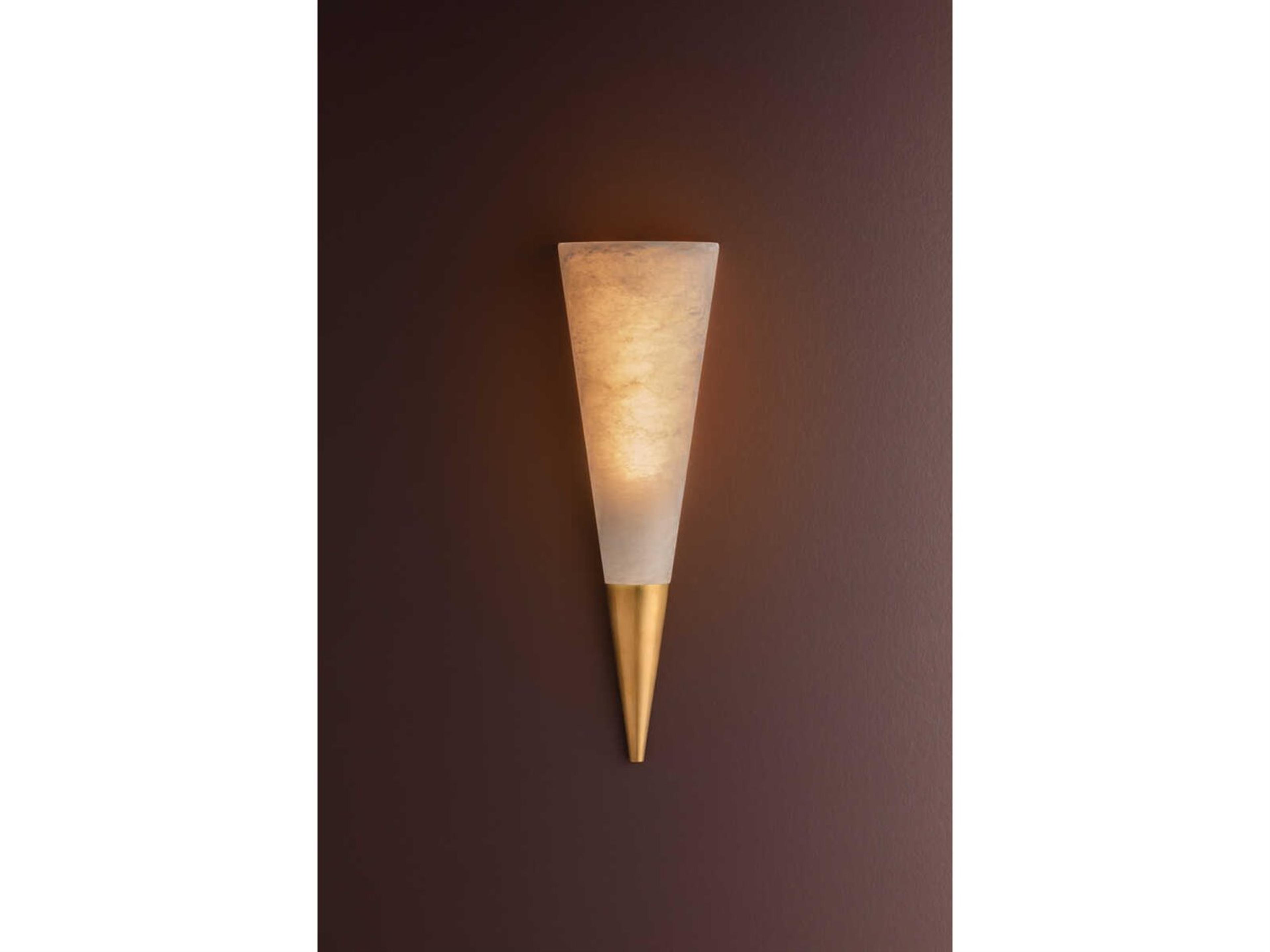 Corbett Lighting Fion 1-Light Vintage Brass Wall Sconce