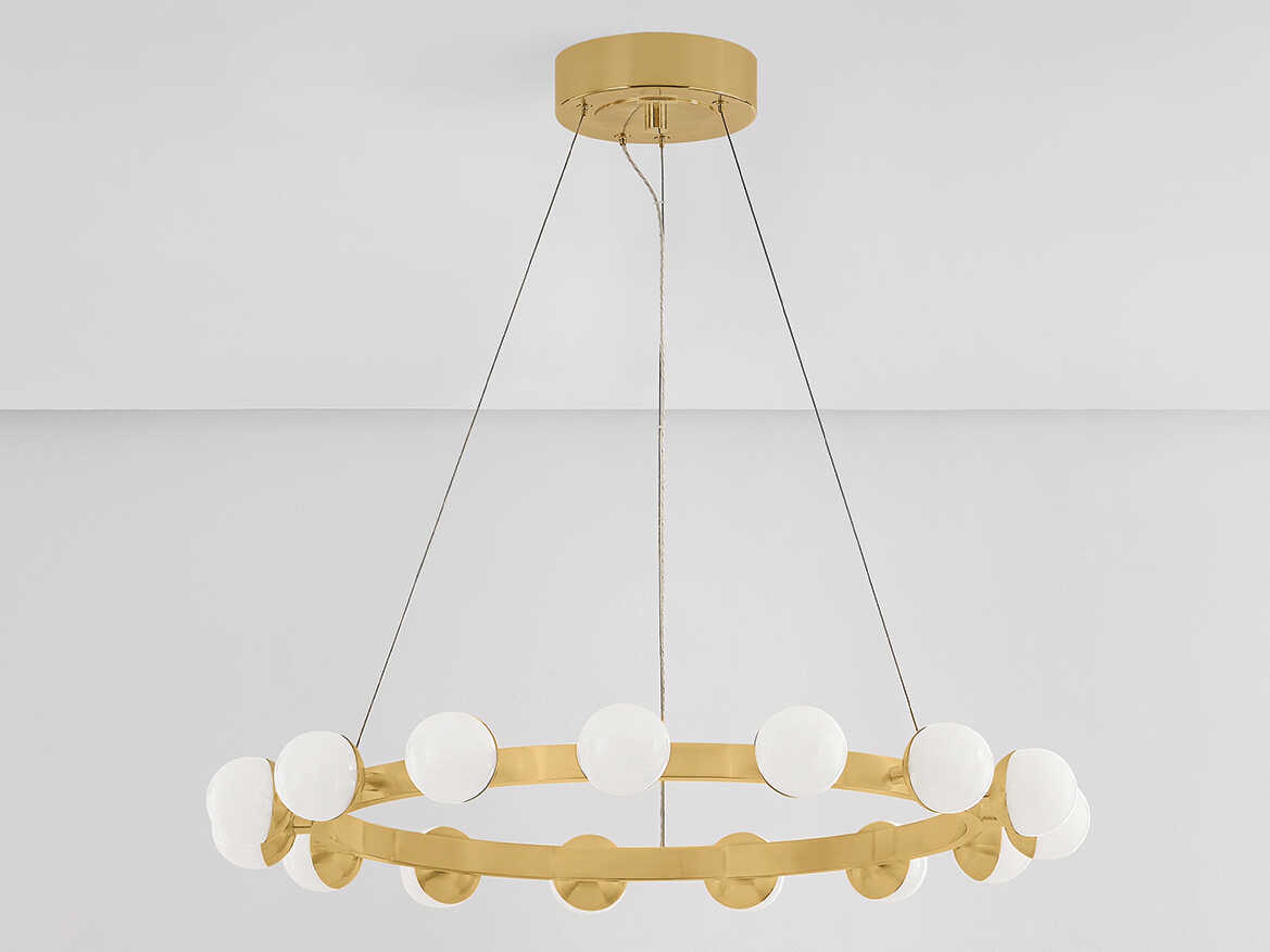 Corbett Lighting Linus 15-Light Vintage Brass Globe Chandelier