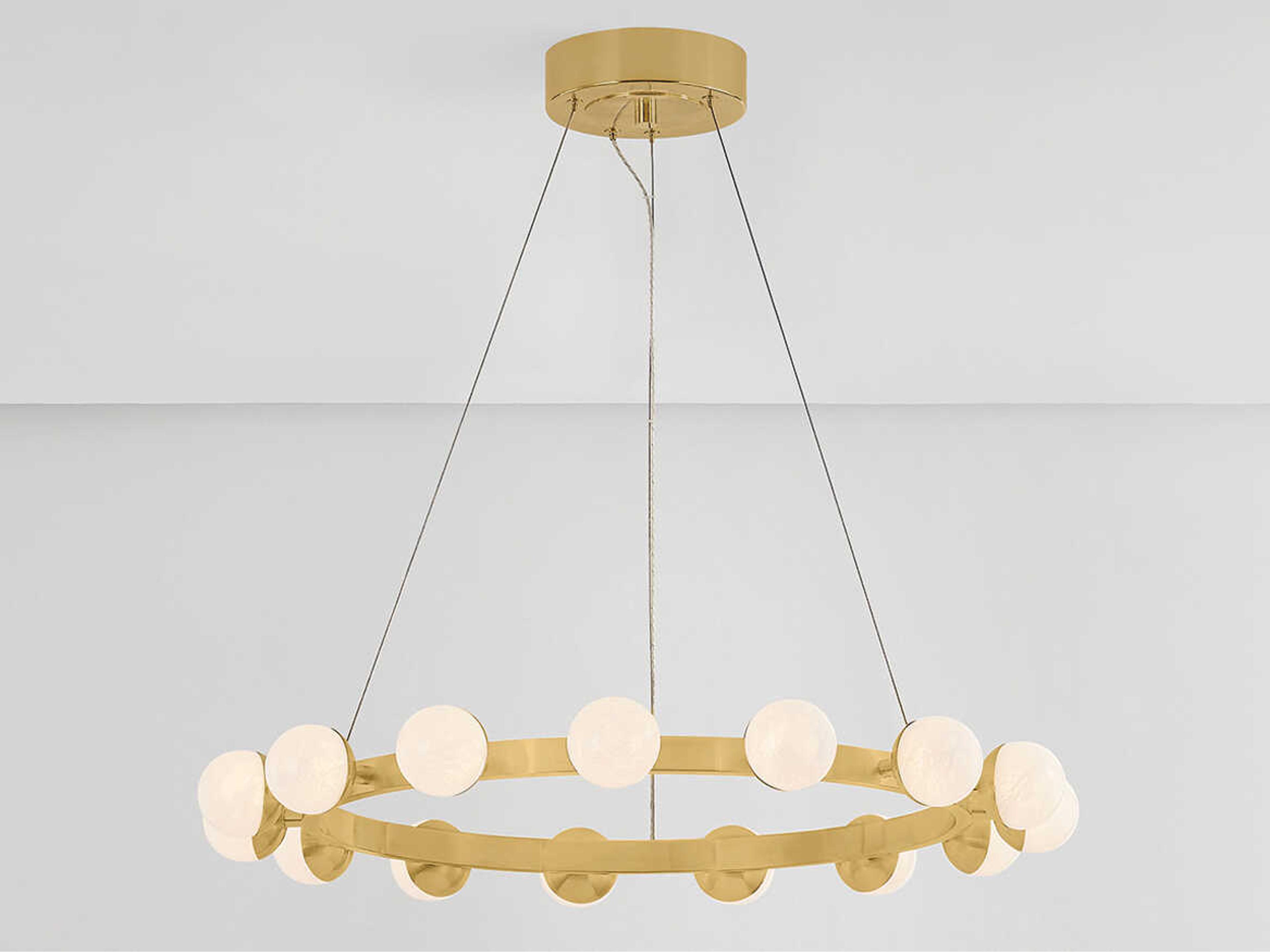 Corbett Lighting Linus 15-Light Vintage Brass Globe Chandelier