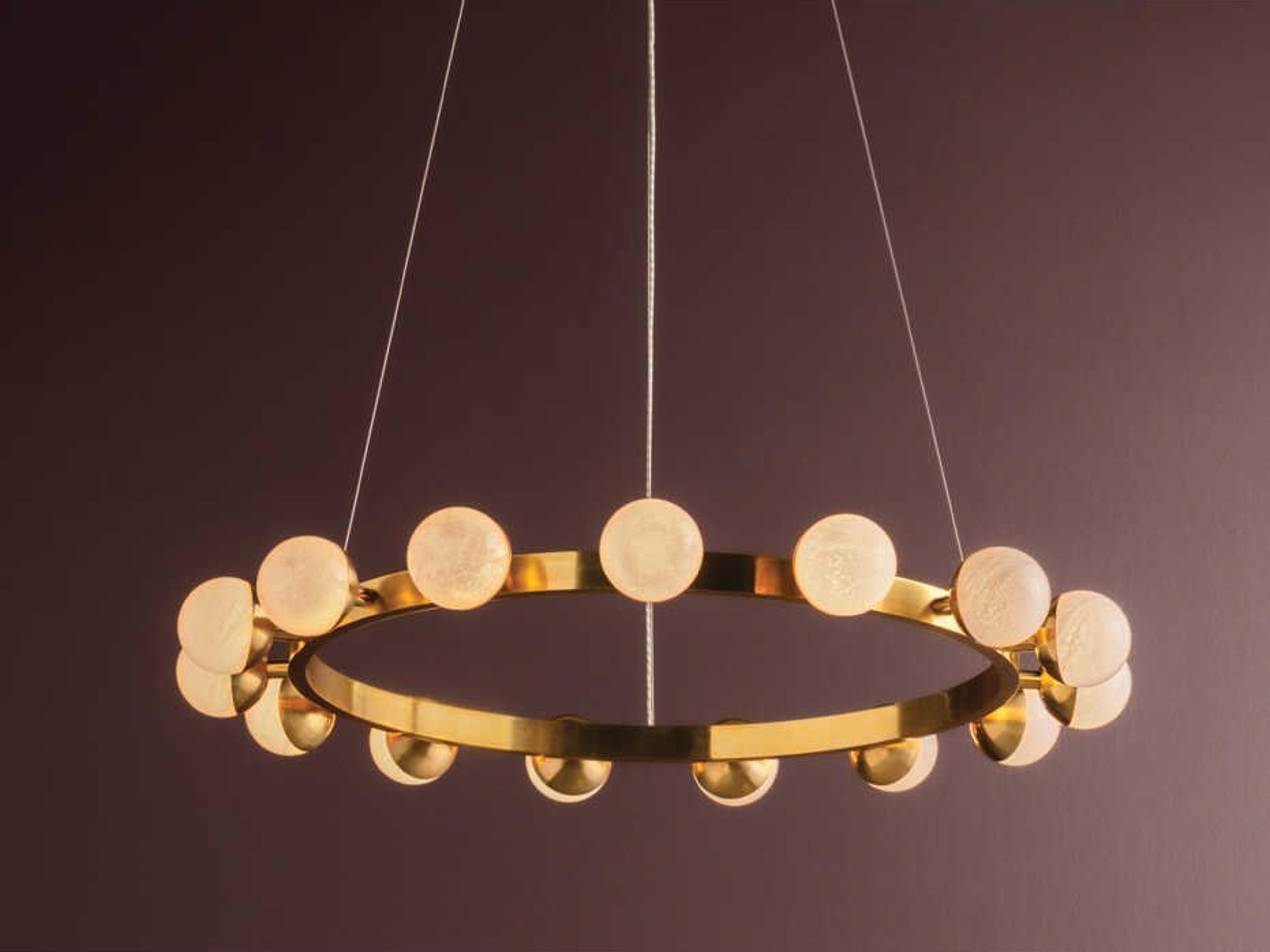 Corbett Lighting Linus 15-Light Vintage Brass Globe Chandelier