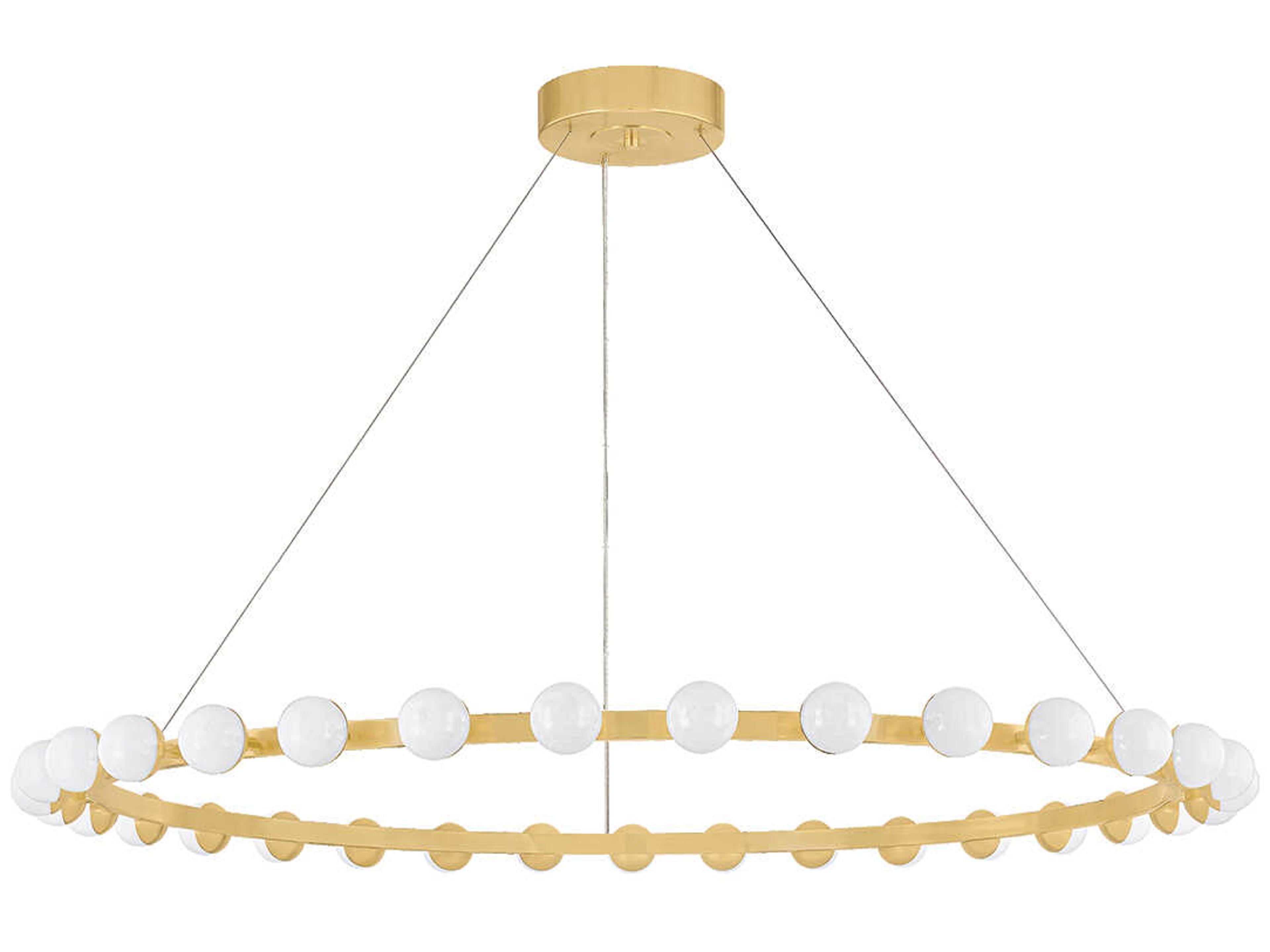 Corbett Lighting Linus 33-Light Vintage Brass Globe Chandelier