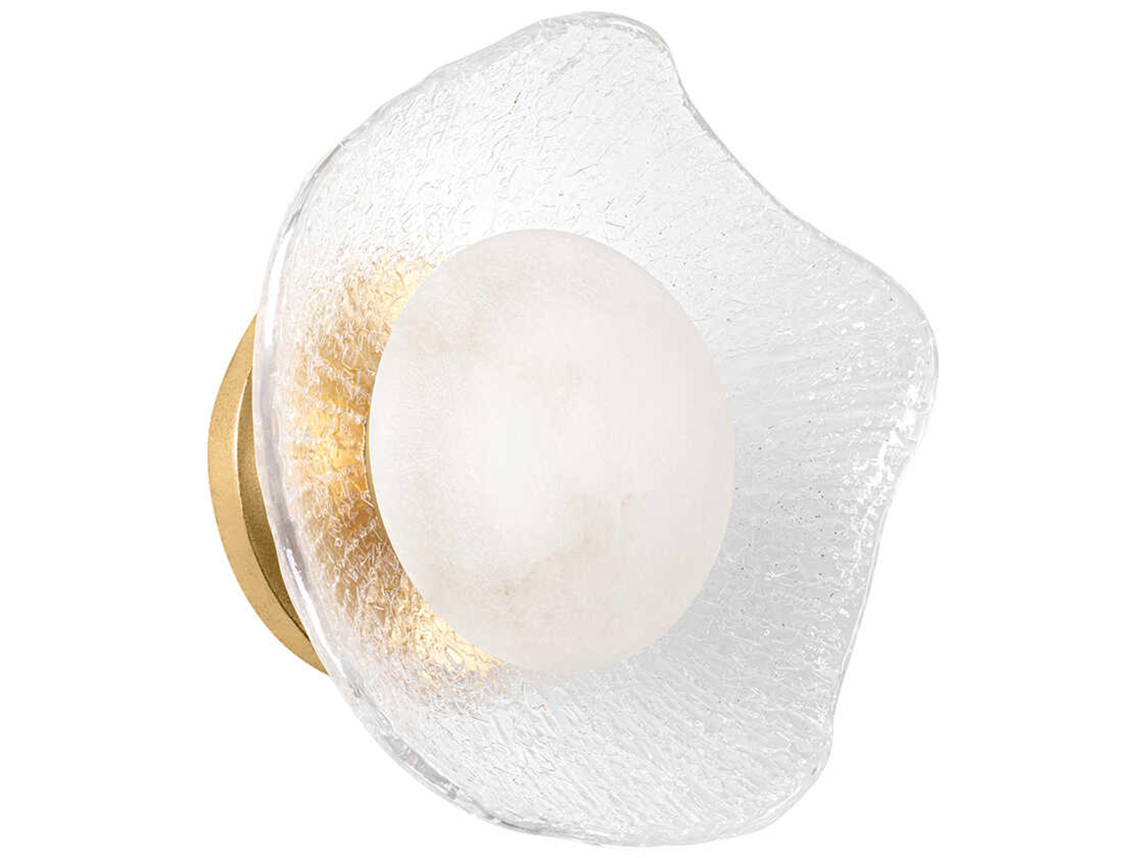 Almandine 1-Light Vintage Gold Leaf Wall Sconce