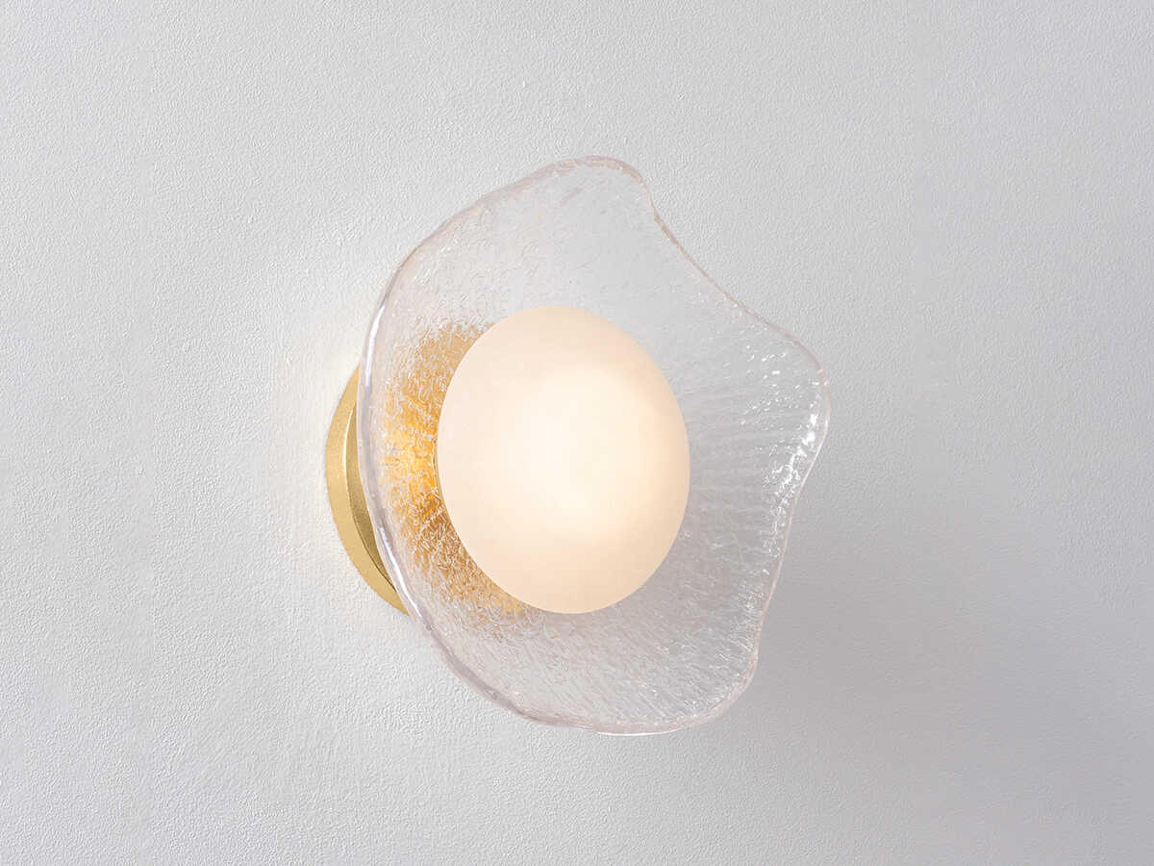 Corbett Lighting Almandine 1-Light Vintage Gold Leaf Wall Sconce