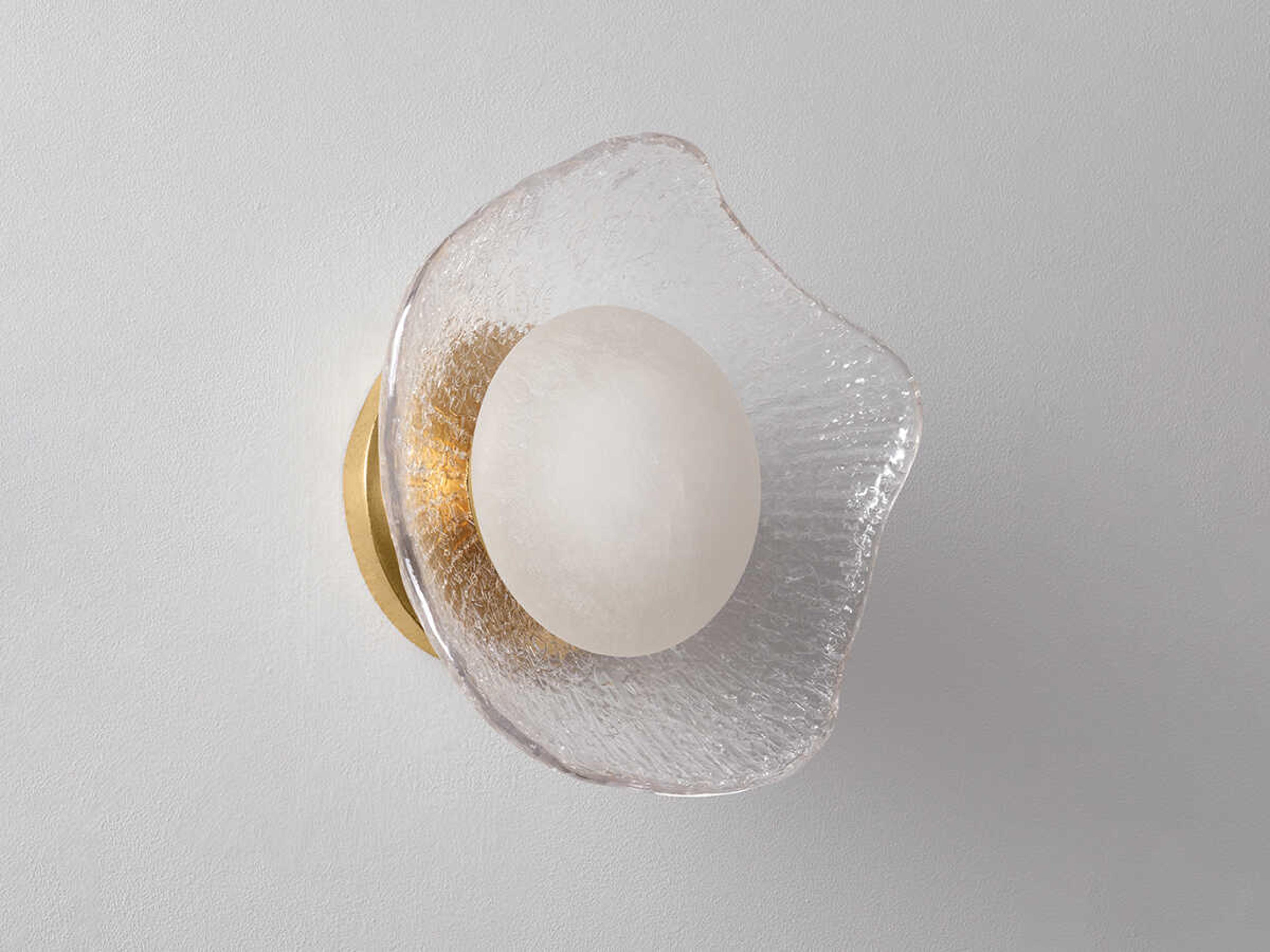 Corbett Lighting Almandine 1-Light Vintage Gold Leaf Wall Sconce