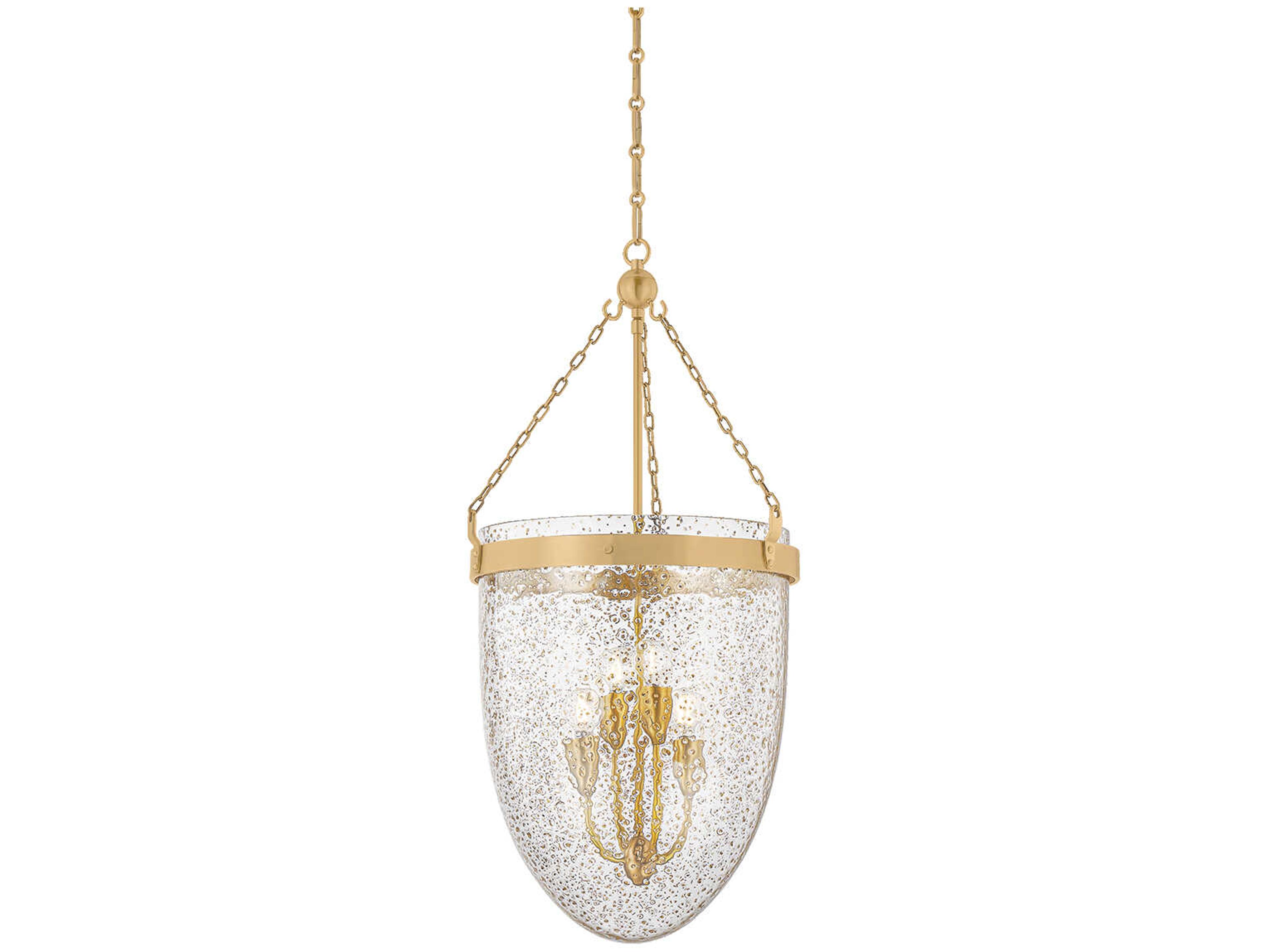 Angus 4-Light Vintage Brass Pendant