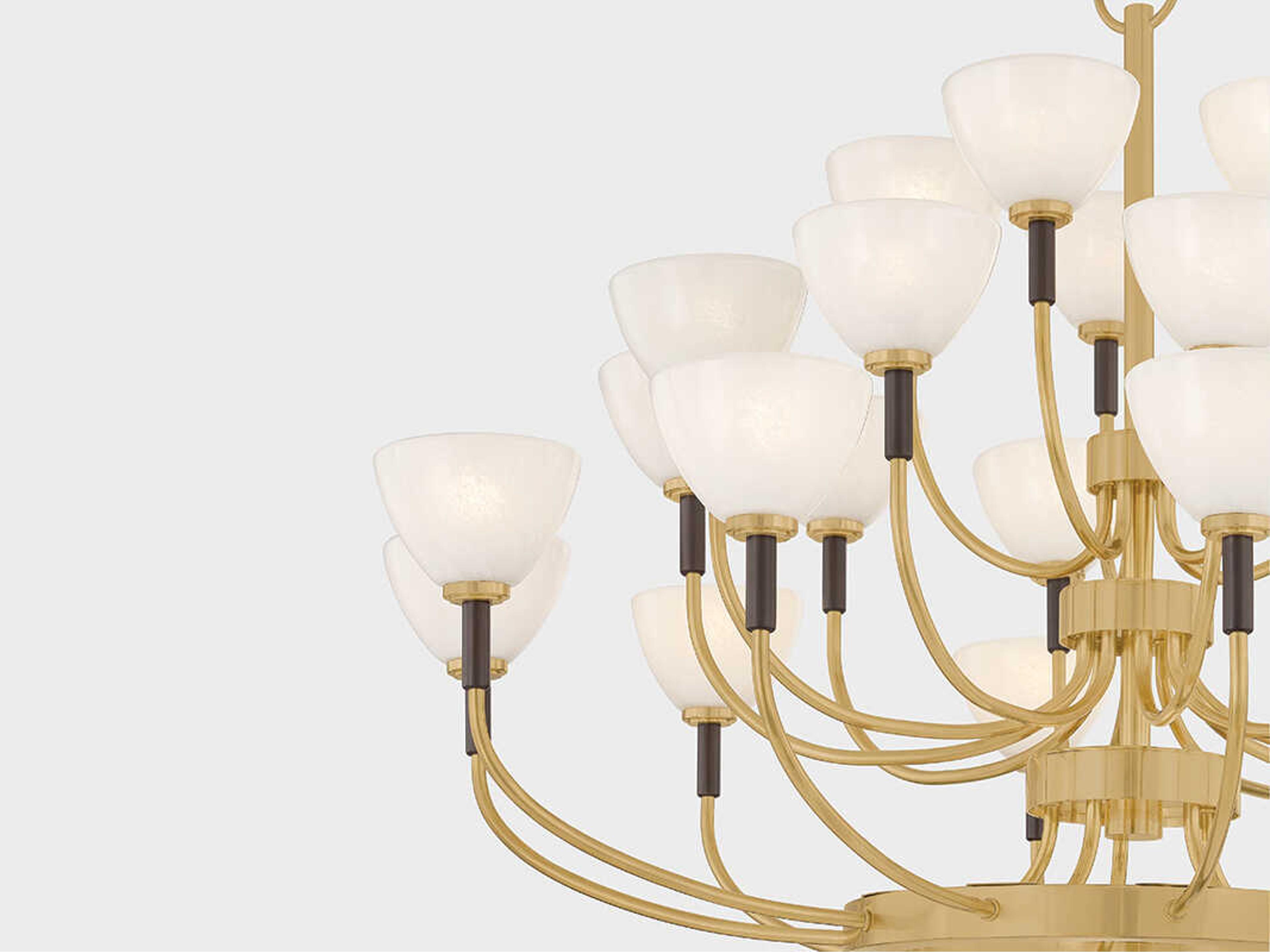 Corbett Lighting Brahma 25-Light Vintage Polished Brass Bronze Tiered Chandelier