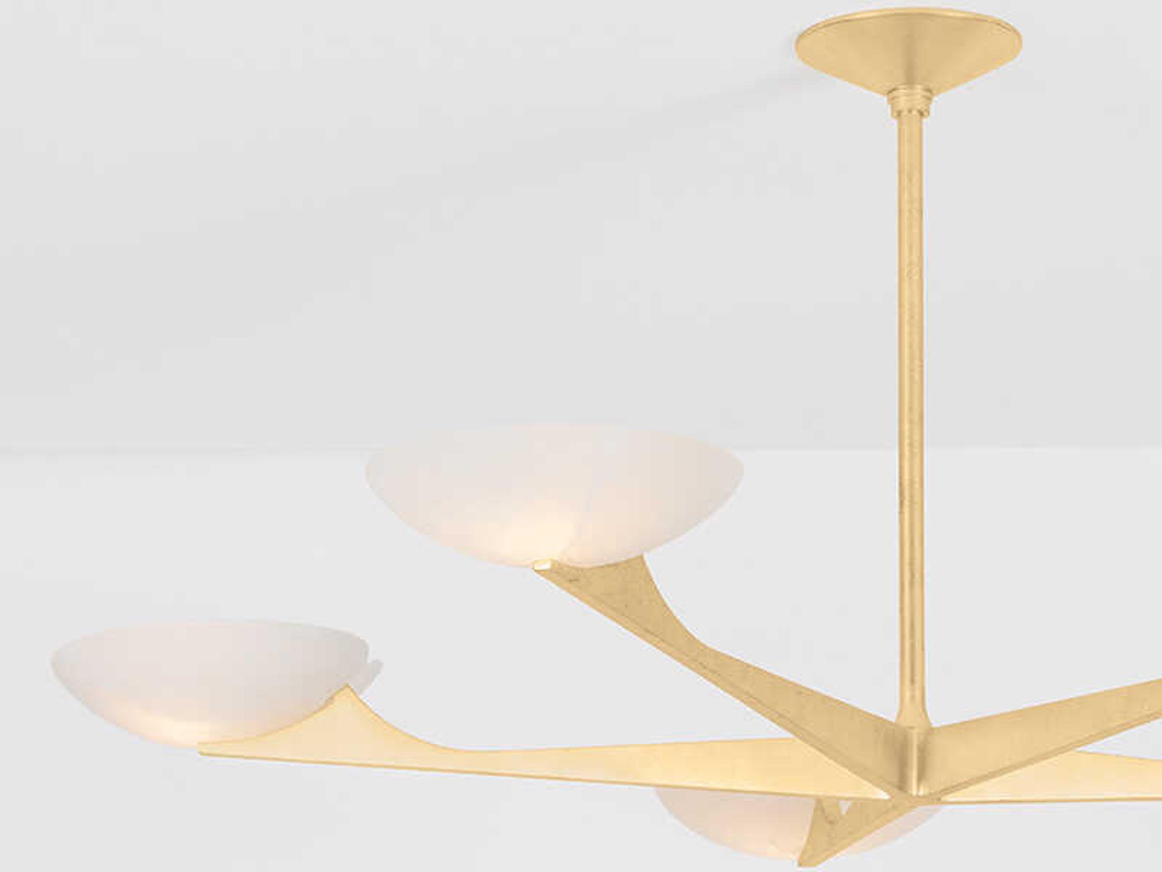 Corbett Lighting Malachite 5-Light Vintage Gold Leaf Chandelier