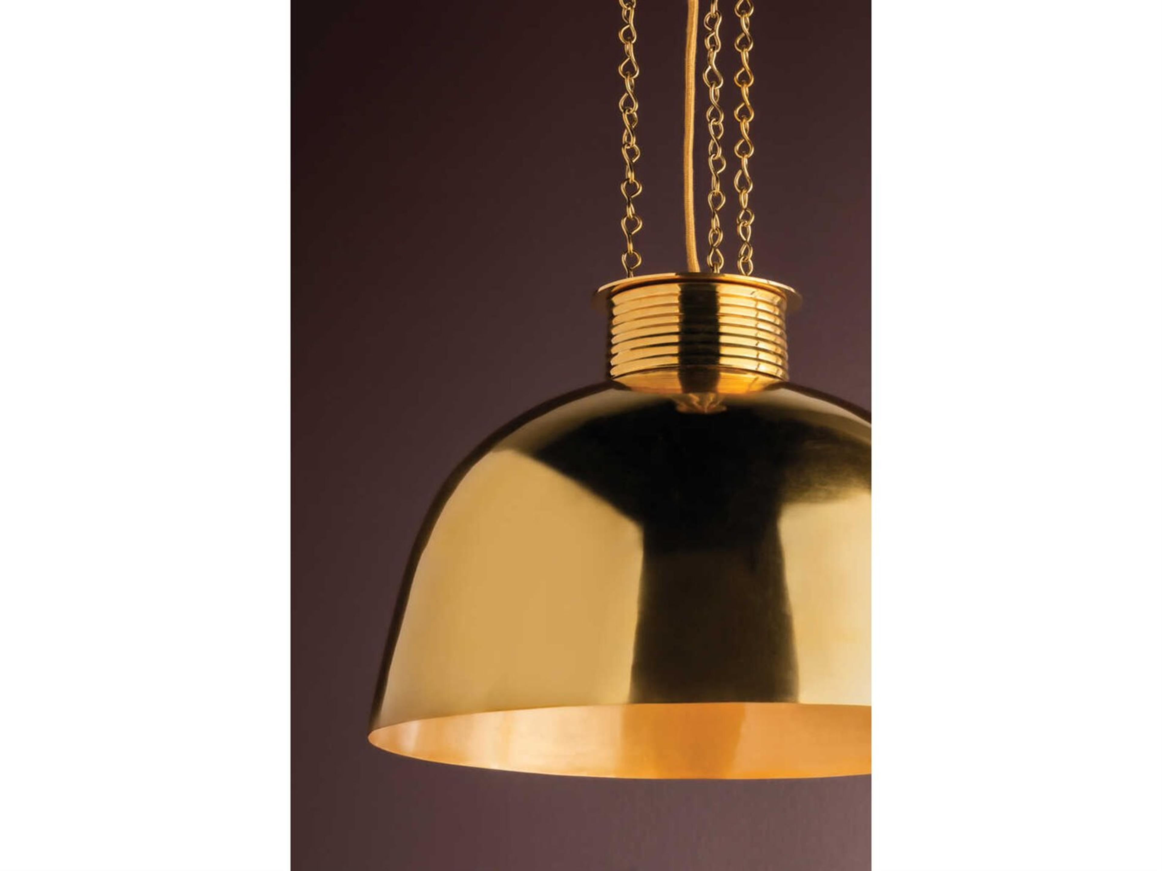 Corbett Lighting Perseus 1-Light Vintage Brass Dome Pendant