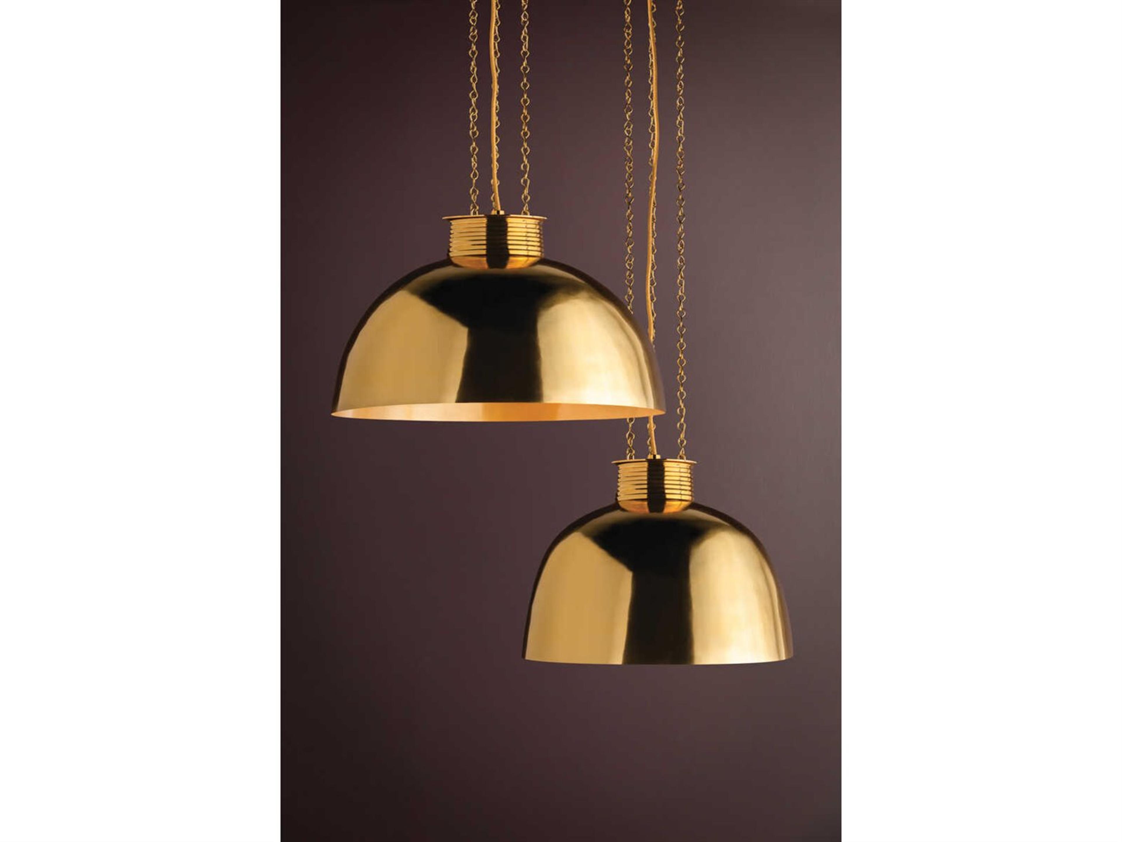 Corbett Lighting Perseus 1-Light Vintage Brass Dome Pendant