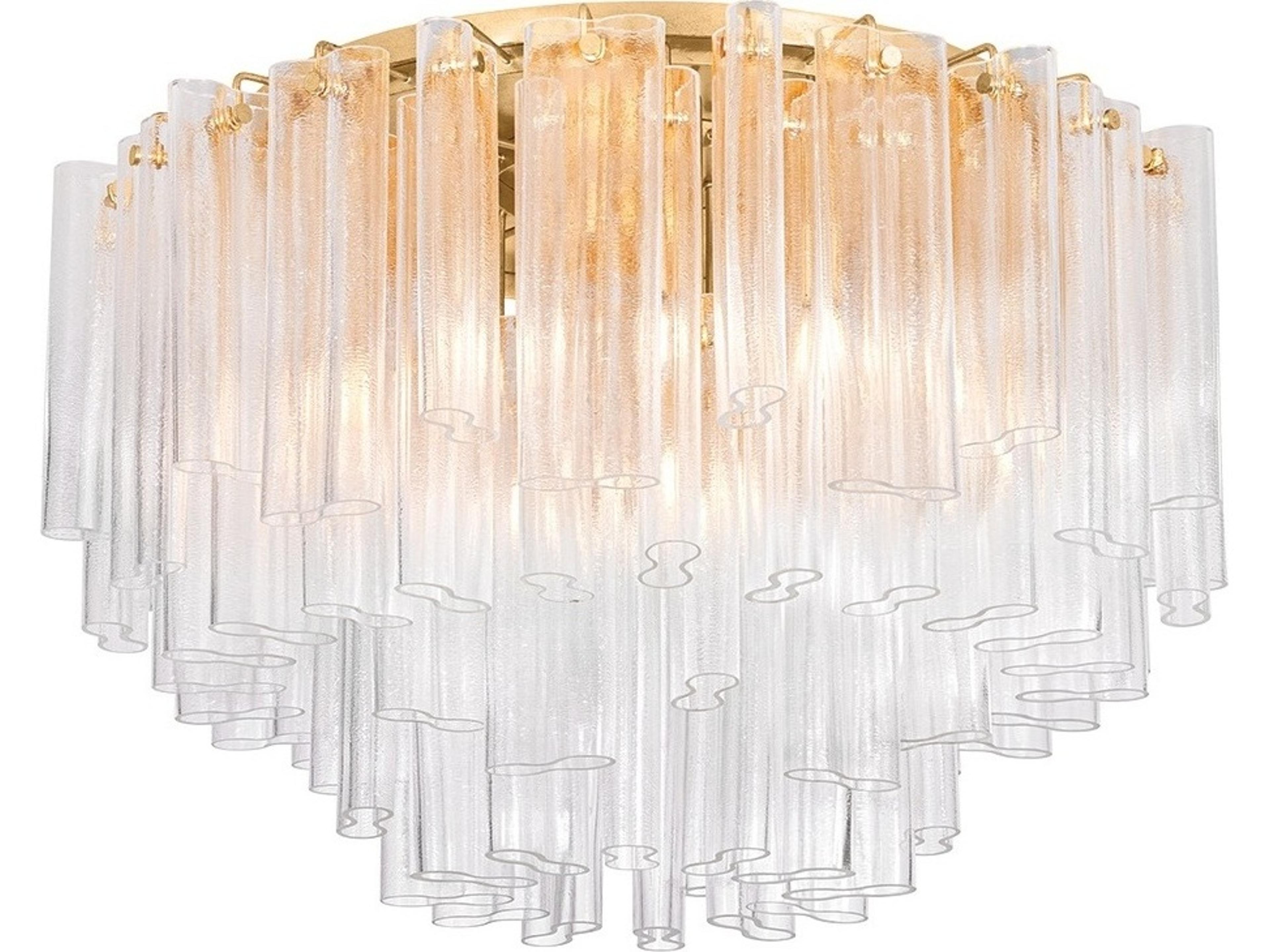 Corbett Lighting Varenna 15-Light Vintage Gold Leaf Flush Mount