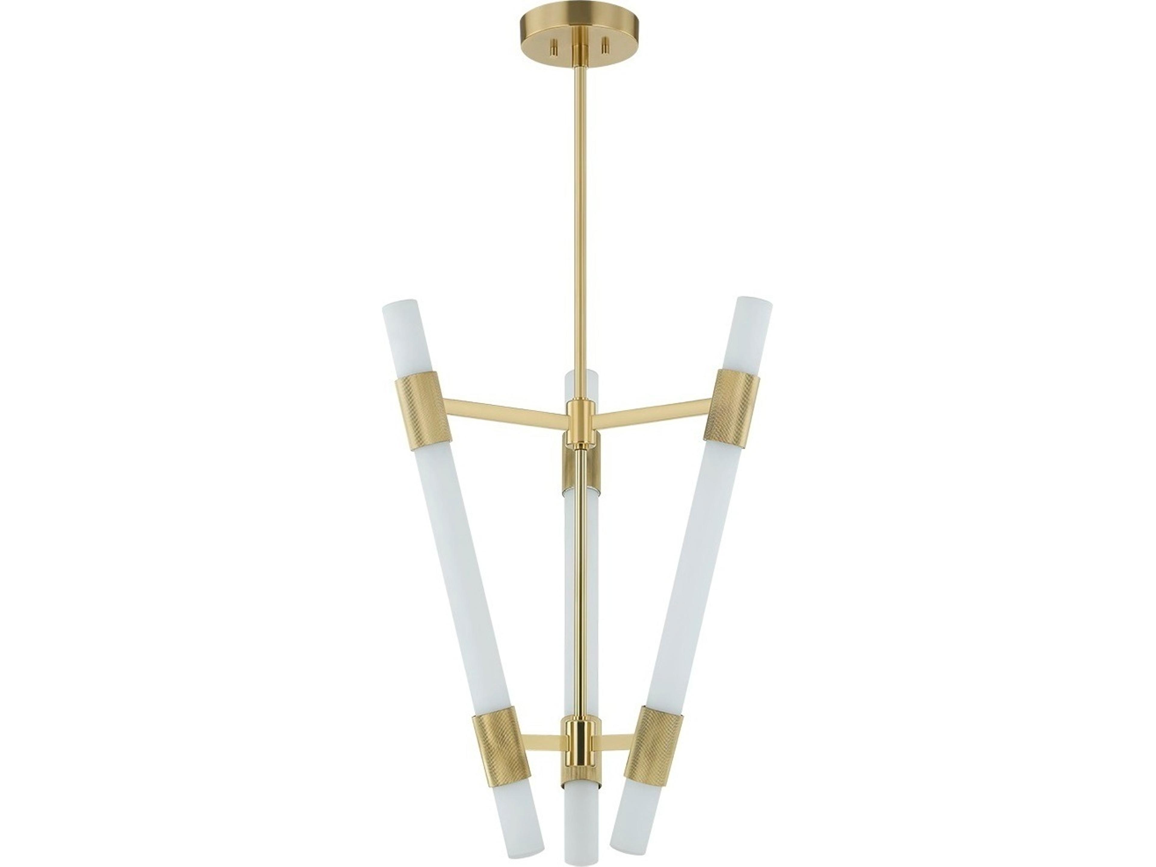 Corbett Lighting Krakow 3-Light Vintage Brass Linear Chandelier