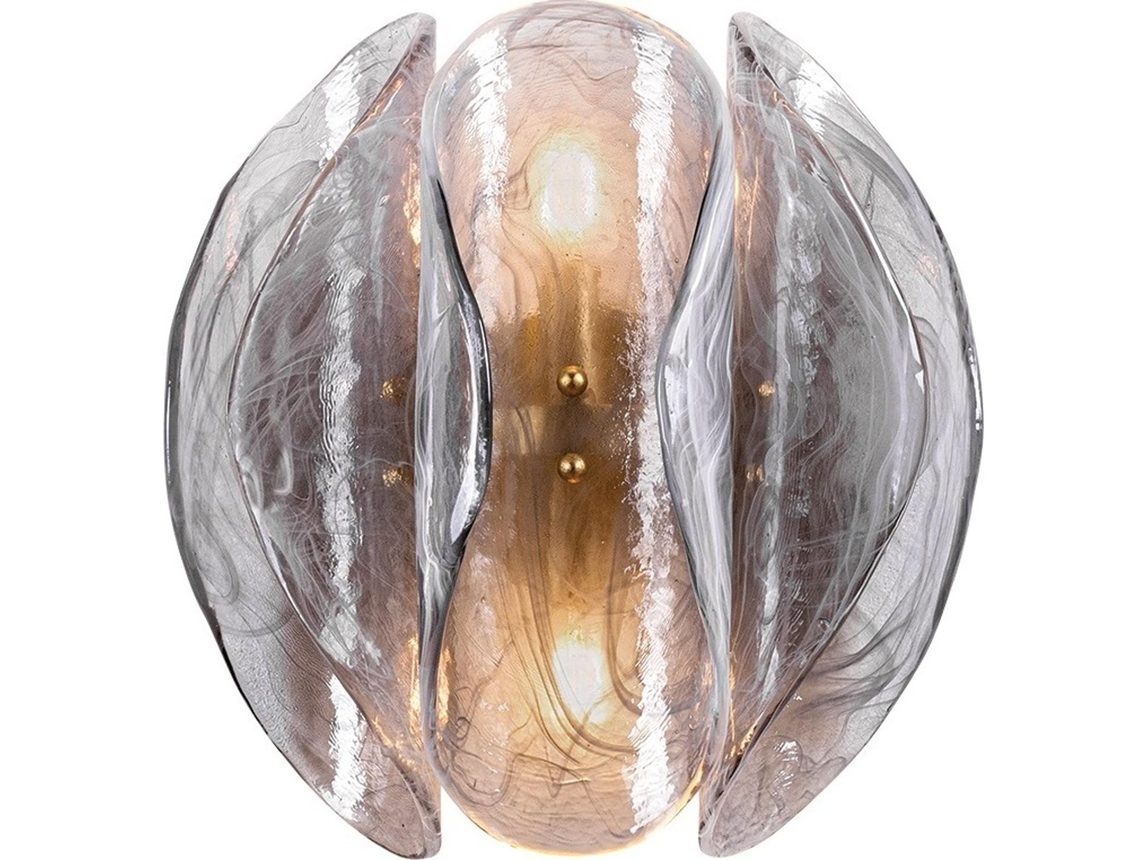 Anatase 2-Light Vintage Gold Leaf Wall Sconce