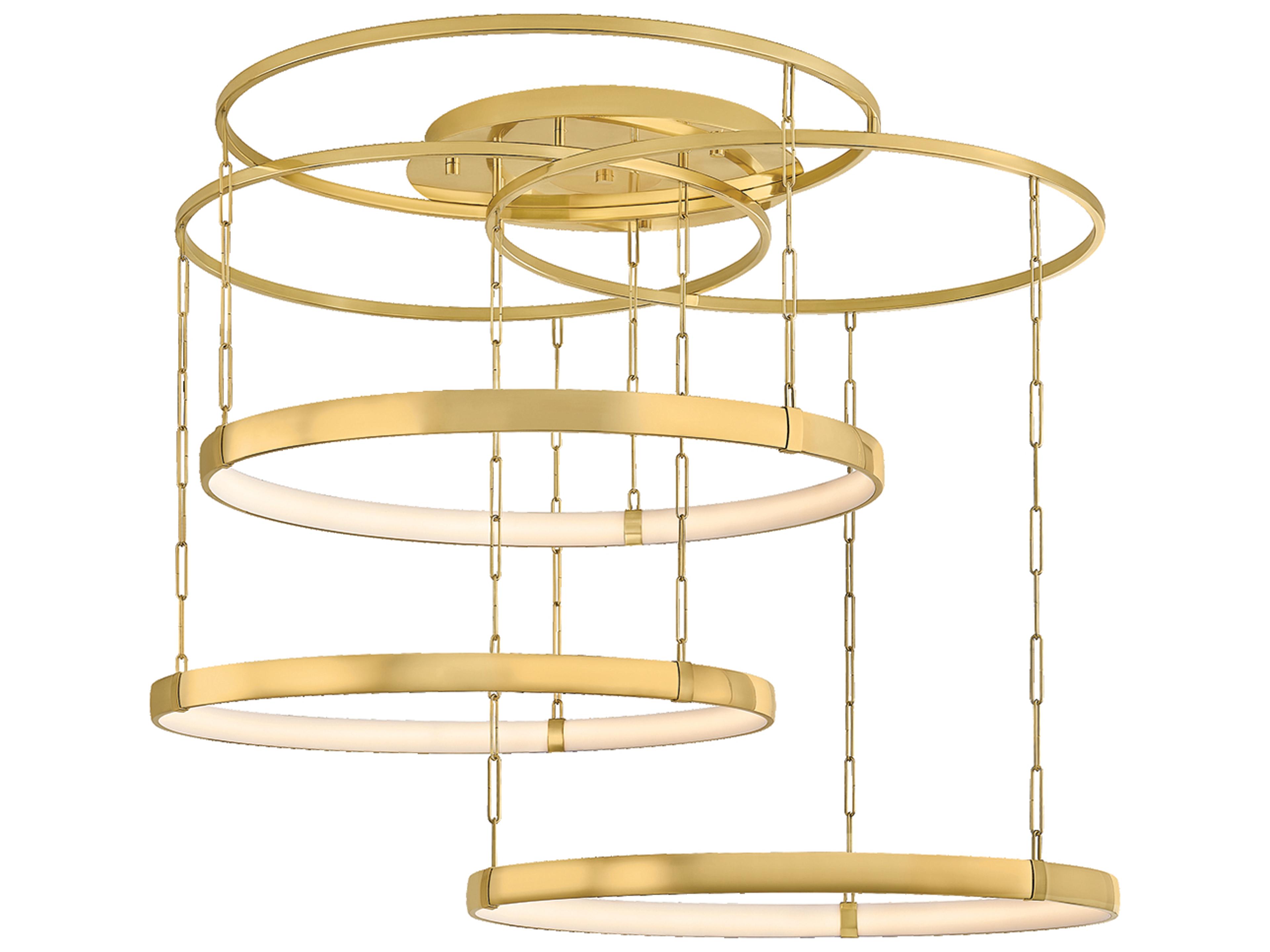 Chiasso 3-Light Vintage Polished Brass Gold Pendant