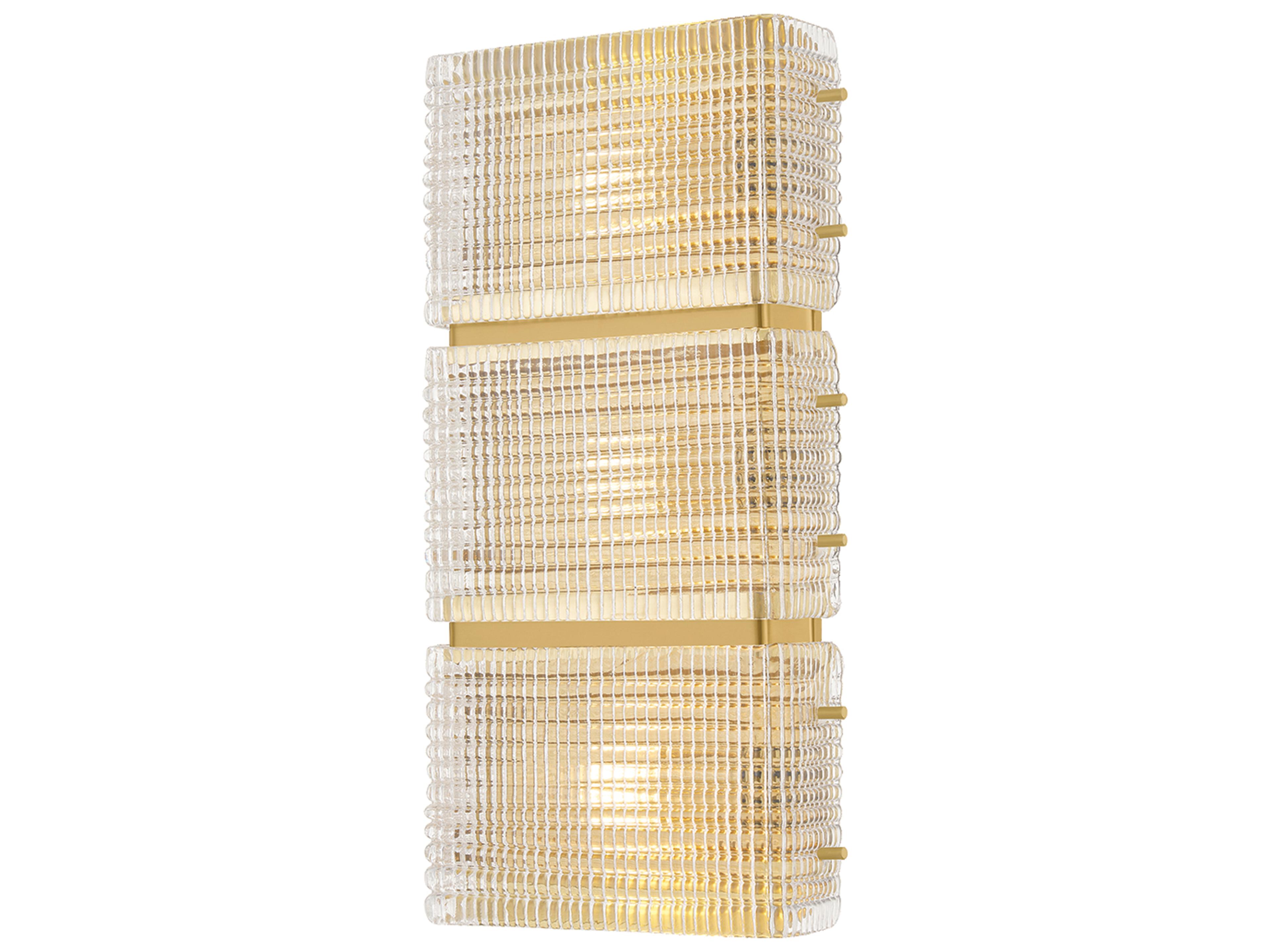 Mav 3-Light Vintage Brass Wall Sconce