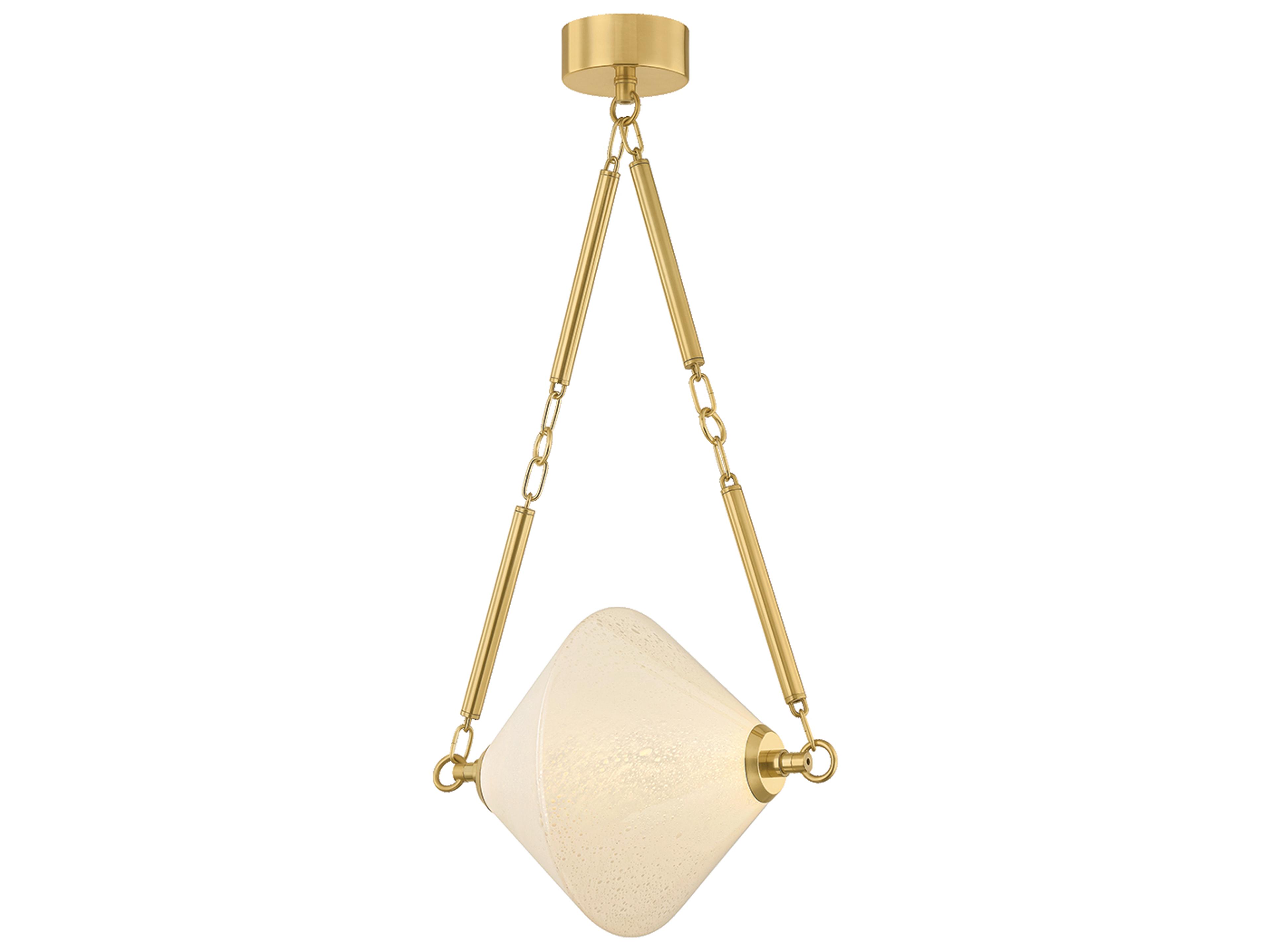 Solara 1-Light Vintage Polished Brass Pendant
