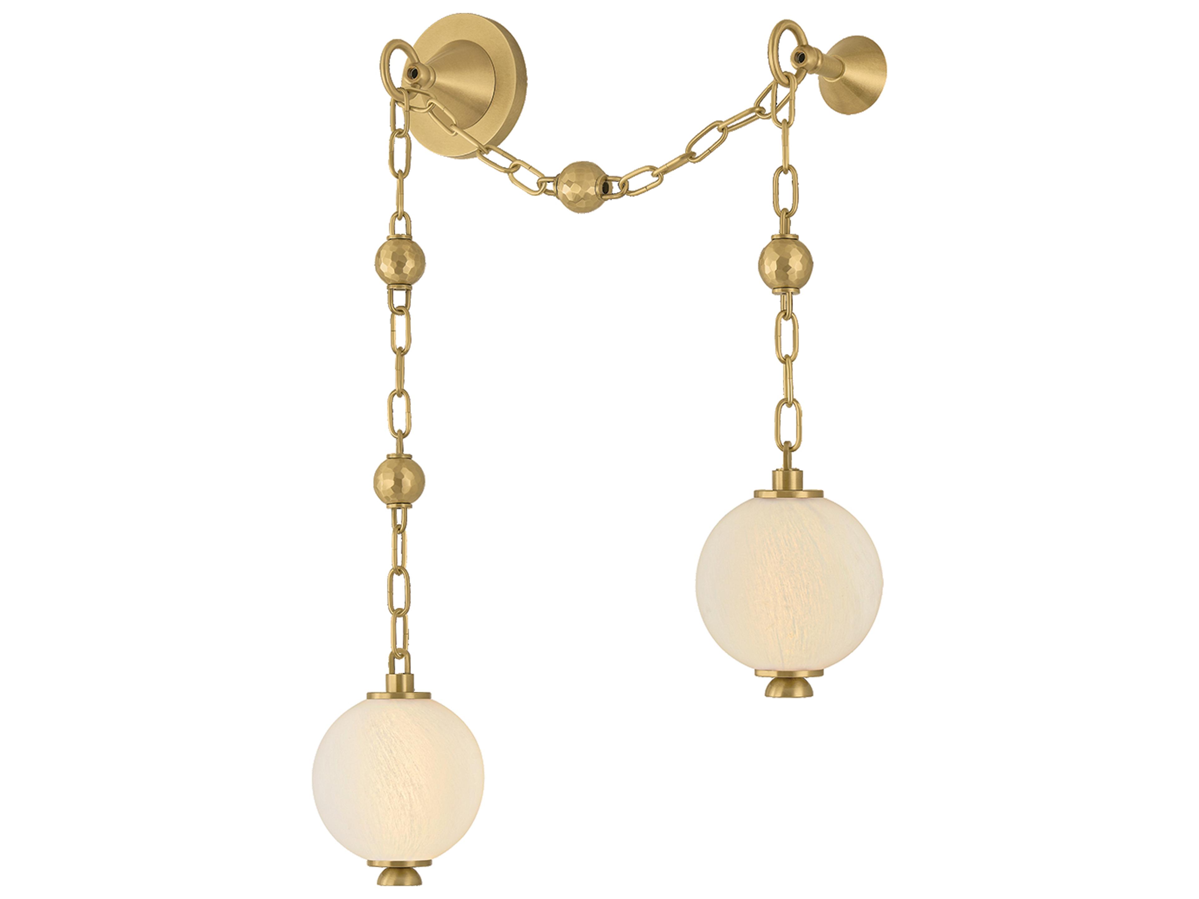 Corda 2-Light Vintage Brass Wall Sconce