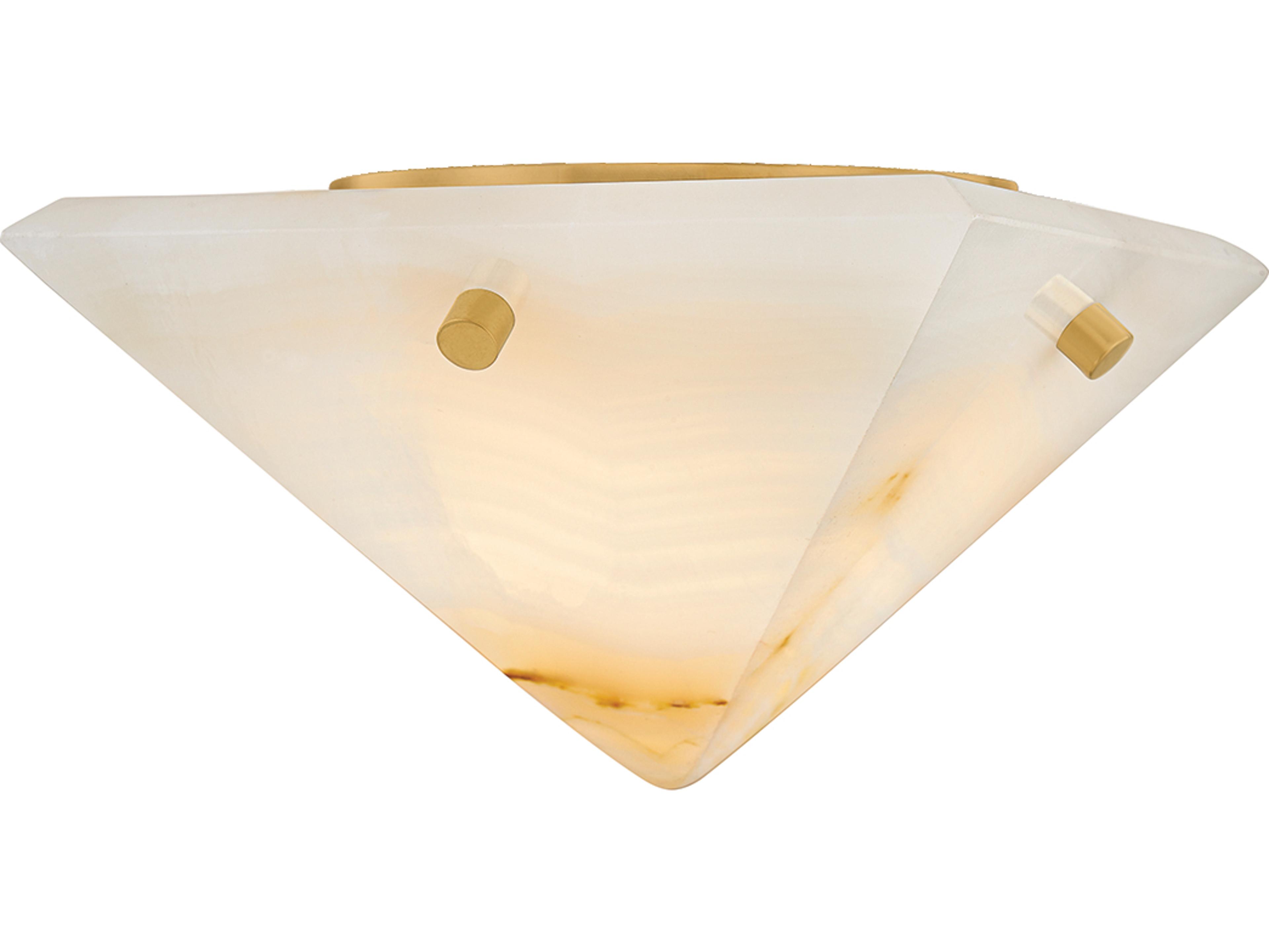 Geo 1-Light Vintage Brass Geometric Flush Mount